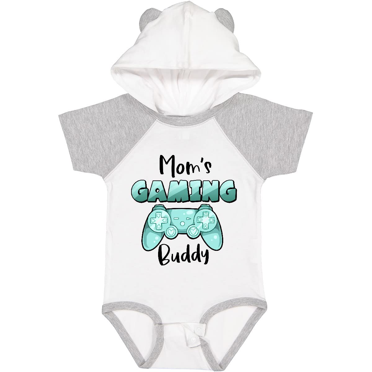 Inktastic Mom's Gaming Buddy Aqua Controller Baby Bodysuit - Cute Gamer Onesie for Newborns & Infants - Perfect Gift for Gaming Parents & Baby Showers