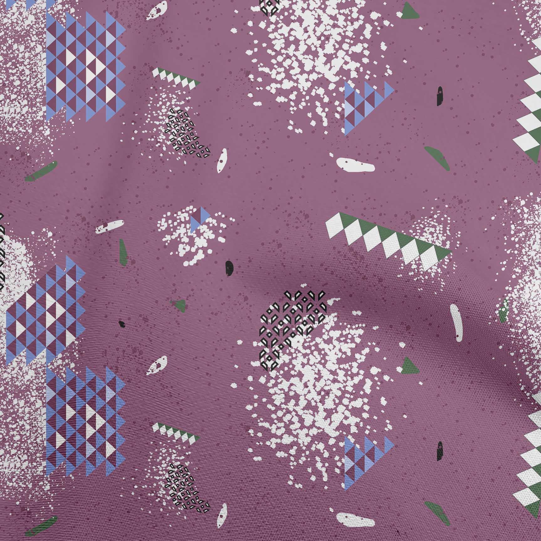 oneOone Polyester Spandex Wine Geometric Print Fabric - 56 Inch Wide for Sewing, DIY Crafts & Upholstery - Perfect for Dresses, Curtains & Home Decor Projects (Style 3226)