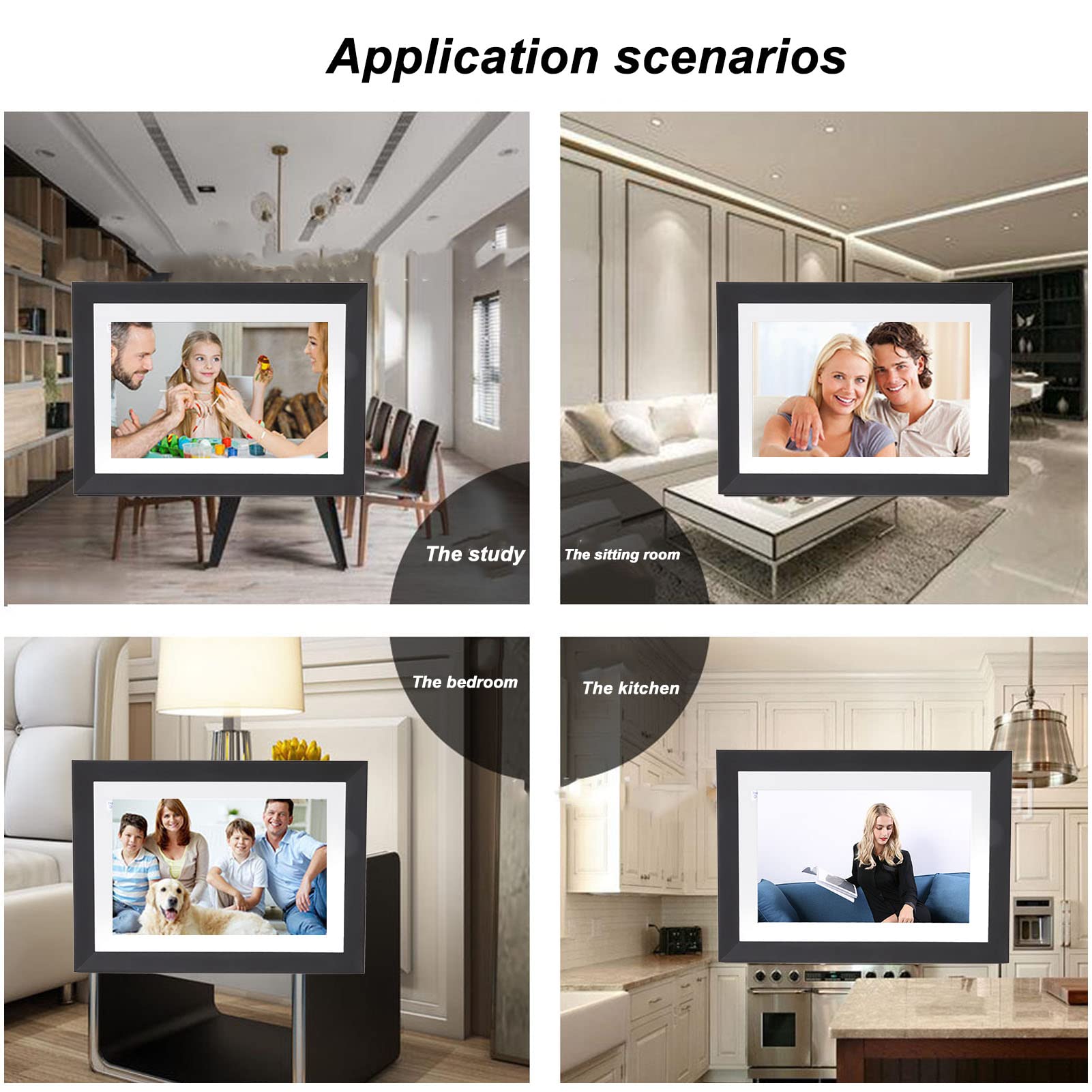 11.7 Inch WiFi Digital Picture Frame with IPS HD Touch Screen - Smart Cloud Photo Frame for Remote Sharing via App - Perfect Gift for Mom, Family & Friends (British Plugs) - Display Memories in Living Room, Bedroom or Office
