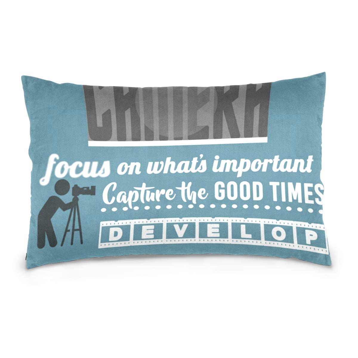 Inspirational Quotes Pillow Cover 20x30 Inches - Linen Throw Pillow Case with Invisible Zipper for Couch, Sofa & Bed - Motivational Home Decor for Living Room, Bedroom & Office