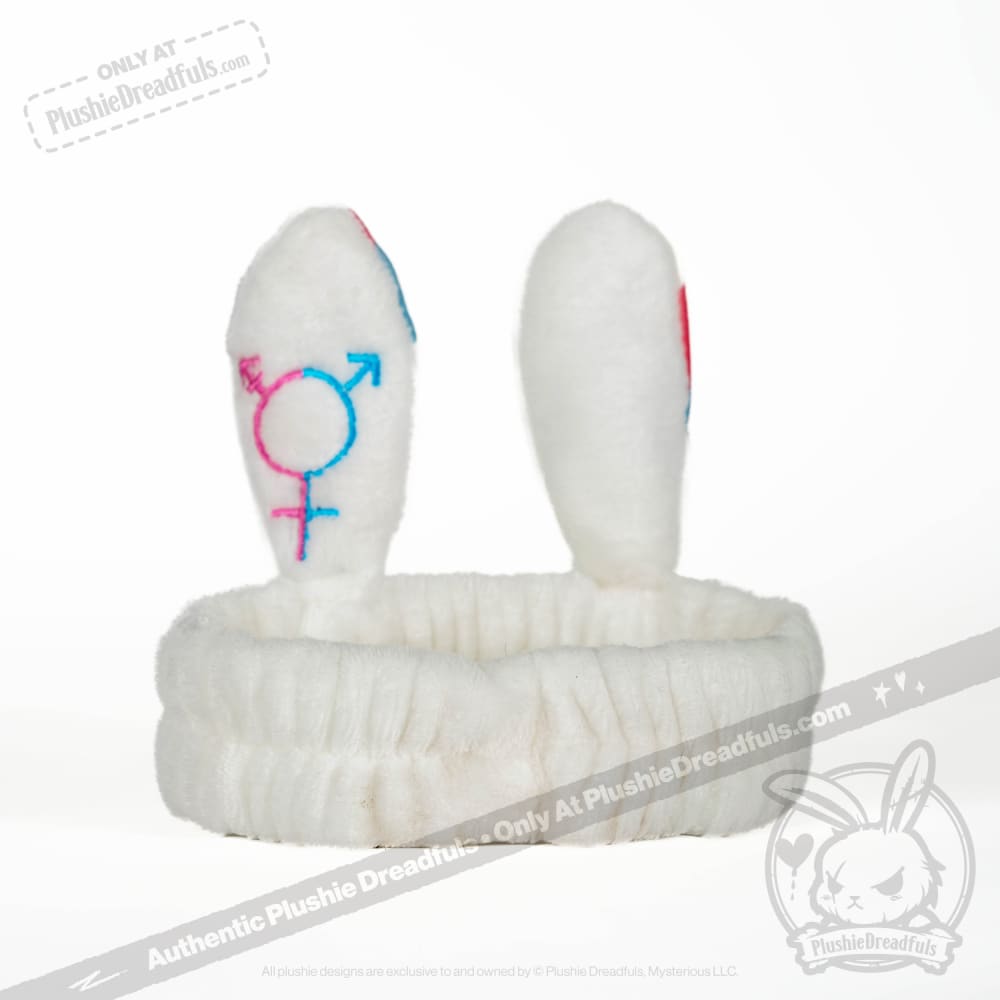 Gender Dysphoria Rabbit Spa Headband 2 Pack - Soft Comfort Head Wrap for Hair Care, Facial & Skincare - Perfect for Relaxation, Spa Days & Self-Care Routines