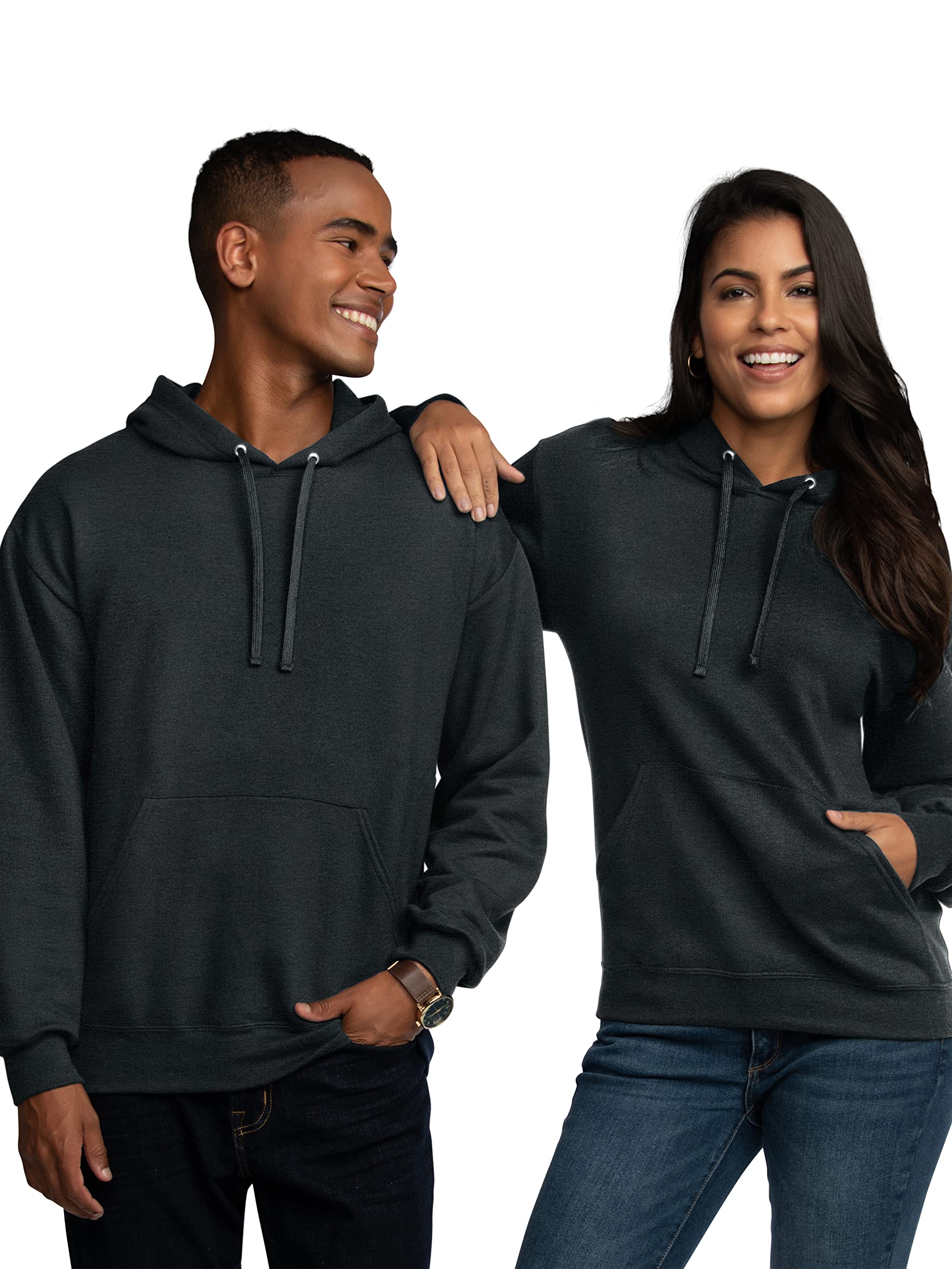 Fruit of the Loom Men's Eversoft Fleece Hooded Sweatshirt - Moisture Wicking, Breathable Pullover Hoodie for Casual Wear, Gym & Outdoor Activities
