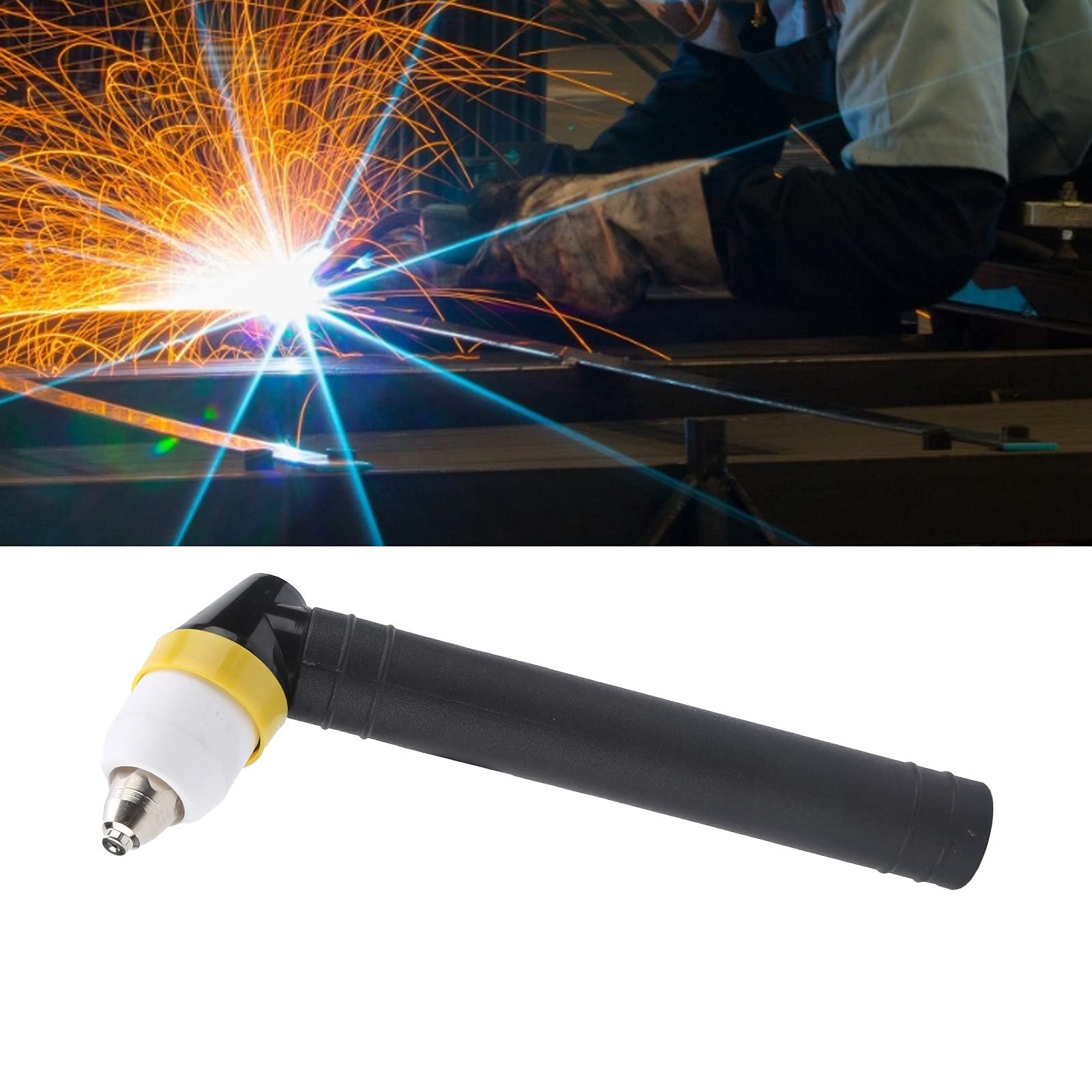 Fafeicy Welding Torch Head - Round Handle Torch Head for Metal Cutting & Welding | Electroplated Handheld Torch Accessory | Perfect for DIY Projects, Metal Fabrication & Automotive Repair