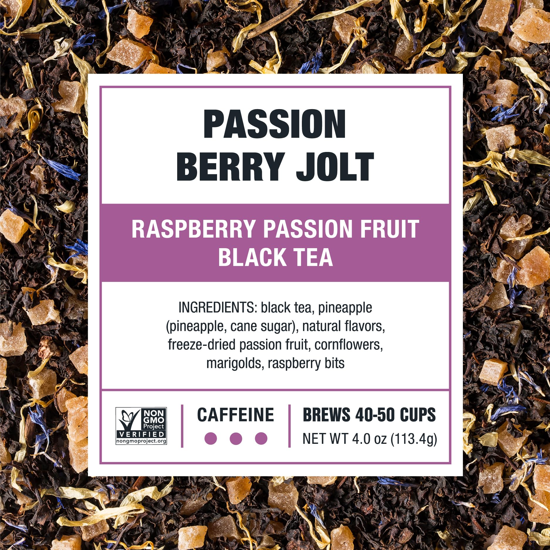 Tiesta Tea - Passion Berry Jolt Loose Leaf Black Tea with Raspberry & Passionfruit | Premium Caffeinated Blend for Hot or Iced Tea | Brews 50 Cups | 4oz Refillable Tin | Perfect for Morning Energy or Afternoon Refreshment