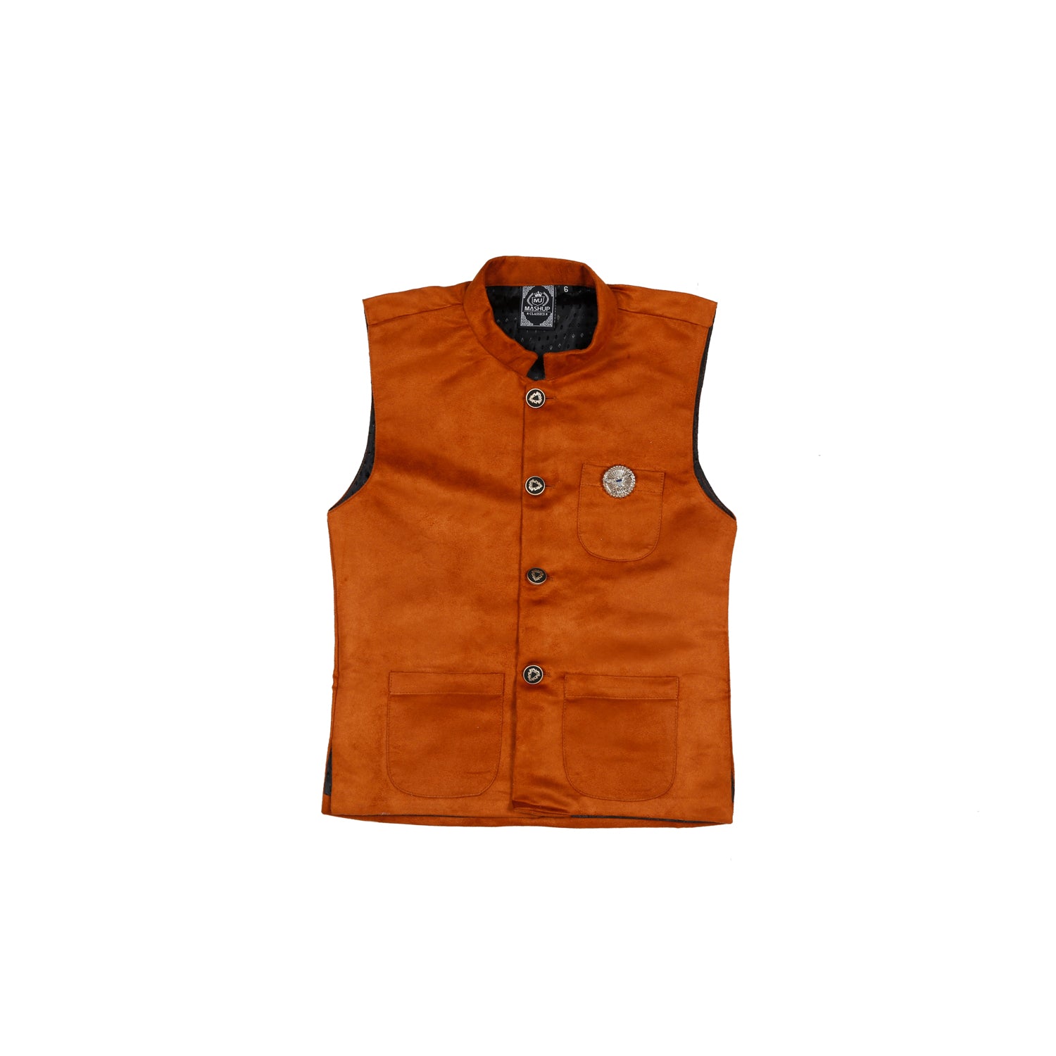 Stylish Brown Suede Modi Jacket with Black Shirt - Perfect for Casual Outings & Fall Layering