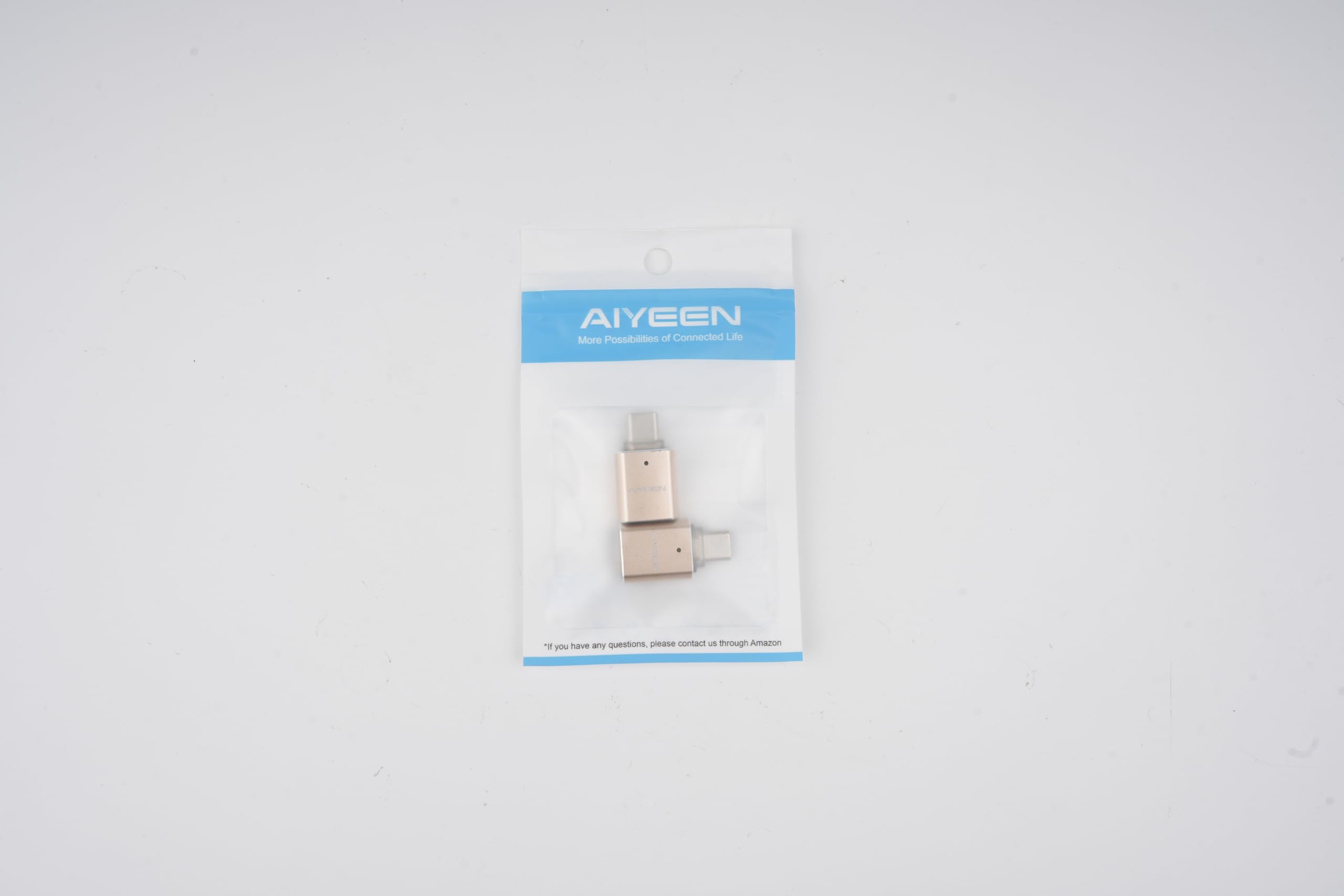 AIYEEN USB C to USB 3.0 Adapter (2 Pack) - Gold for MacBook Pro/Air & Type-C Devices - Fast Data Transfer
