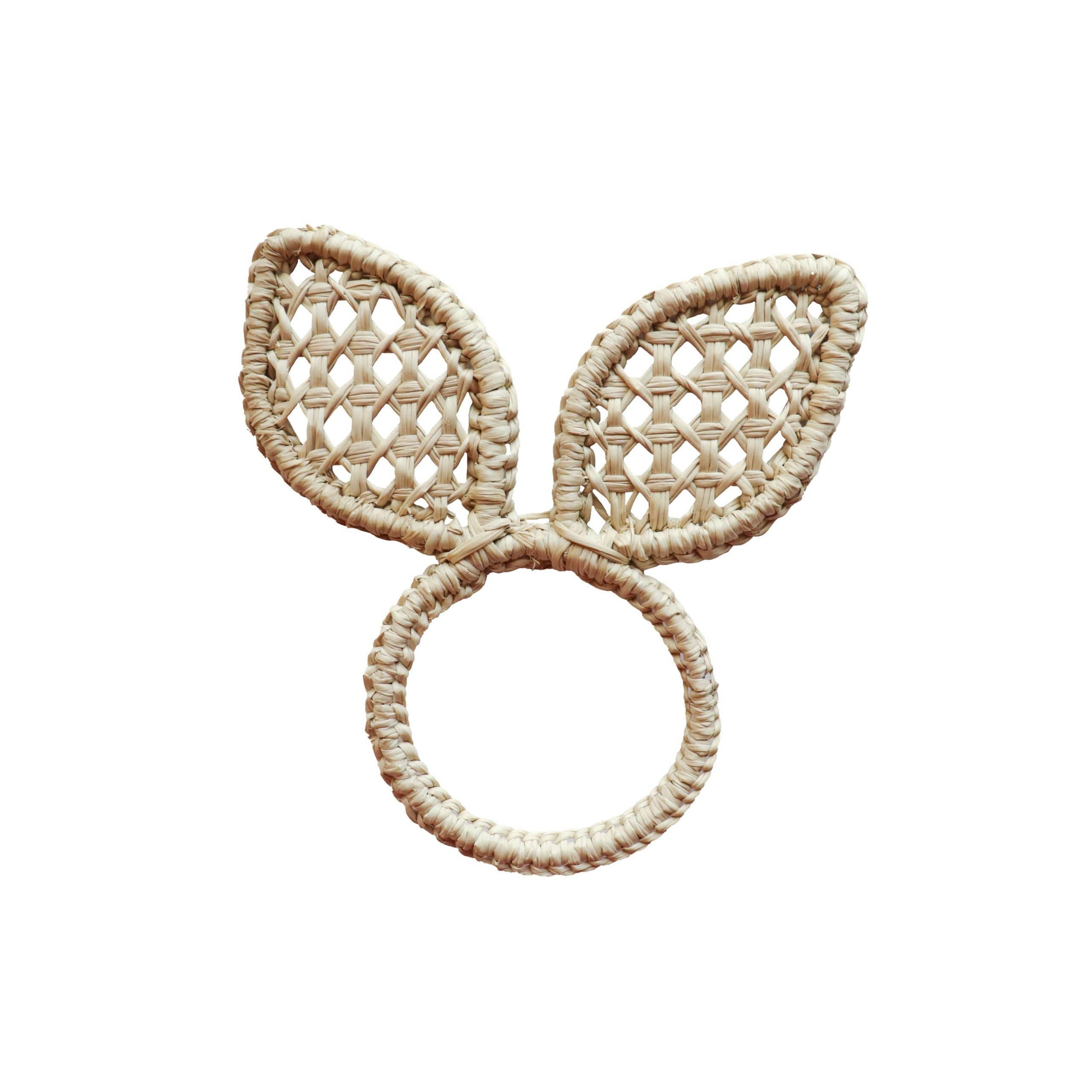 Natural Bunny Ears Napkin Rings - Elegant Easter Table Decor for Spring Celebrations & Dinner Parties