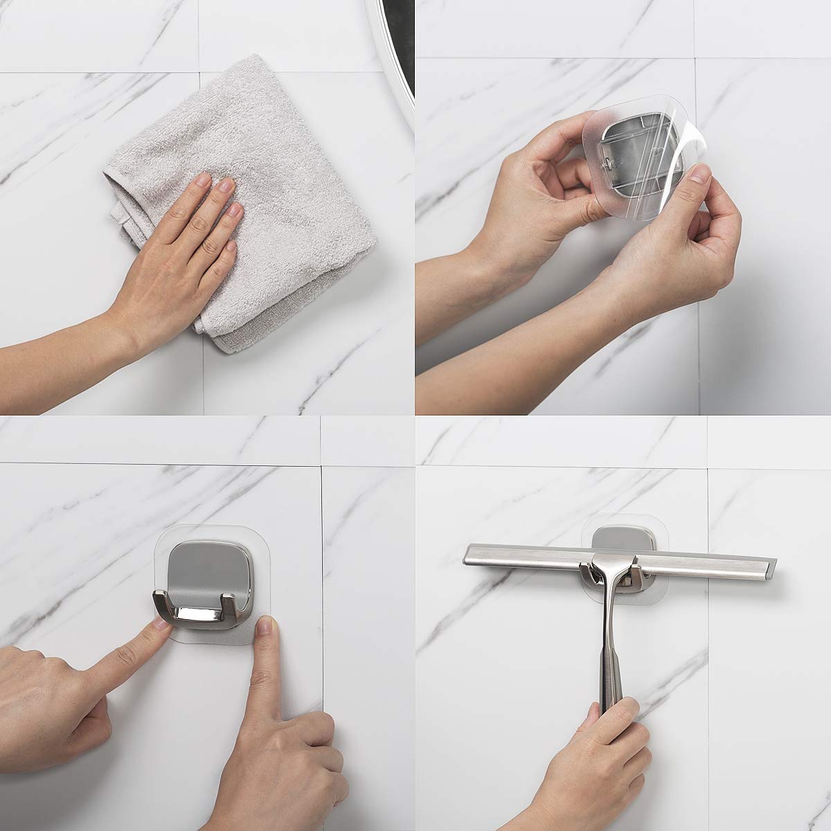 Ettori Fogless Shower Mirror for Shaving with Squeegee - Anti-Fog Bathroom Mirror & Glass Door Cleaner for Men's Grooming and Shower Cleaning