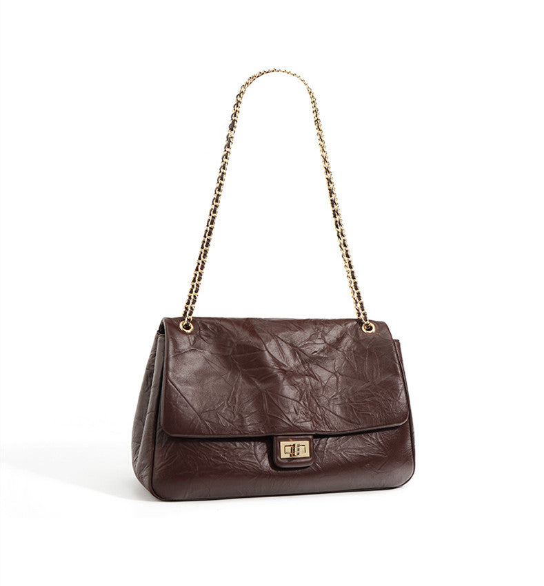 Soft Chain Strap Shoulder Bag for Women - Stylish Crossbody Purse with Adjustable Leather Strap, Perfect for Work, Travel & Evening Out