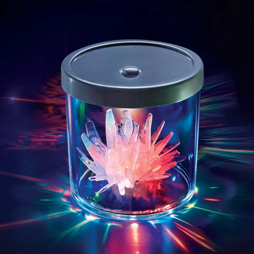 4M Crystal Growing Kit with Color Changing LED Light - Fun Science Experiment for Kids, DIY STEM Educational Toy for Home & Classroom Learning Activities