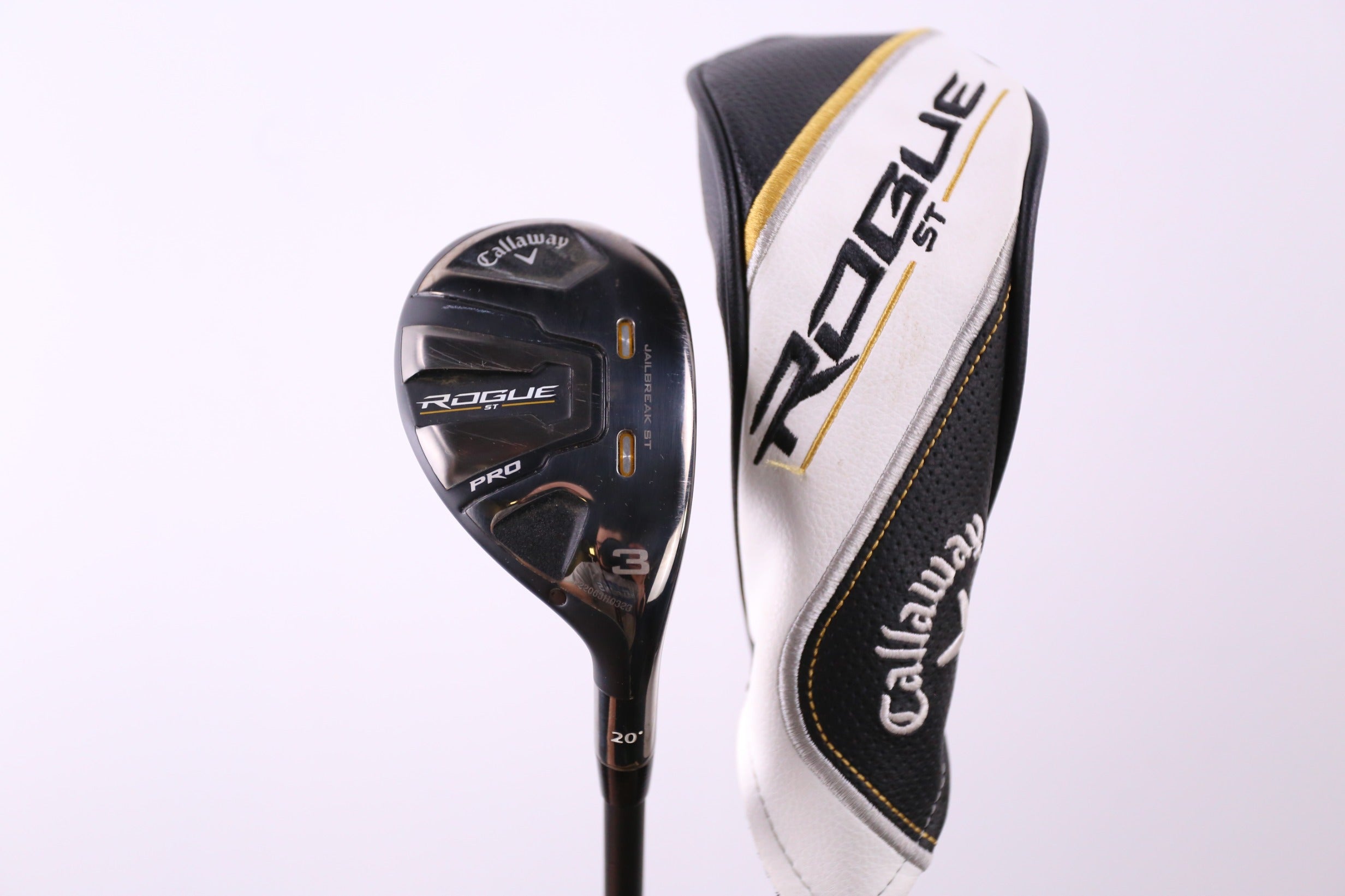 Callaway Rogue ST Pro 3H Hybrid Golf Club - Right Handed, 20 Degrees, Stiff Flex | Used Condition | Perfect for Mid-Handicap Players on Fairway Shots