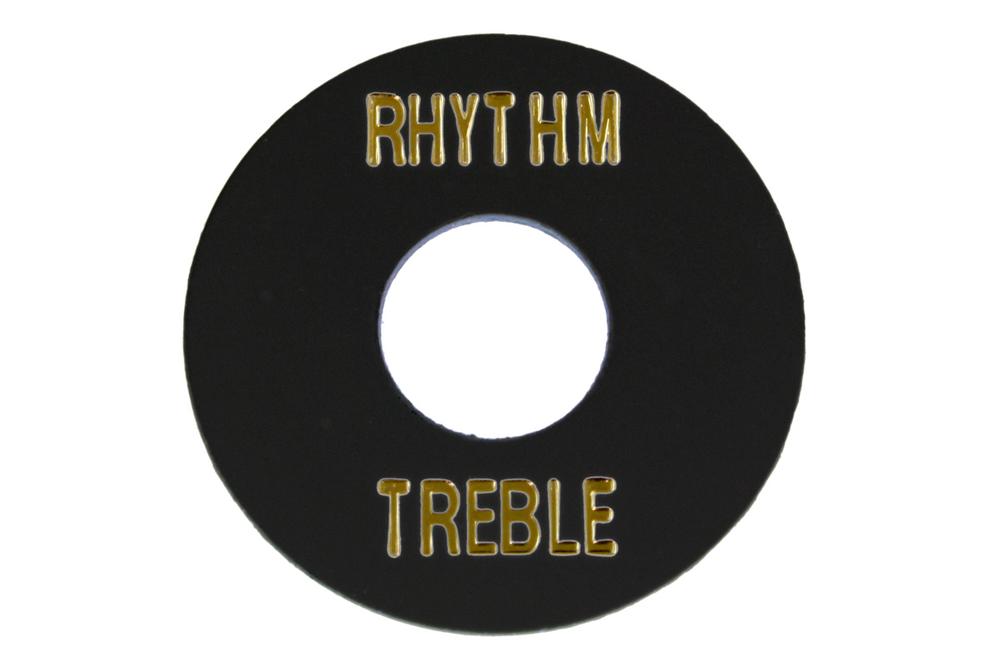 Allparts Rhythm & Treble Switch Ring - Black Plastic Guitar Pickup Selector for Les Paul & SG - Perfect for DIY Guitar Upgrades & Repairs