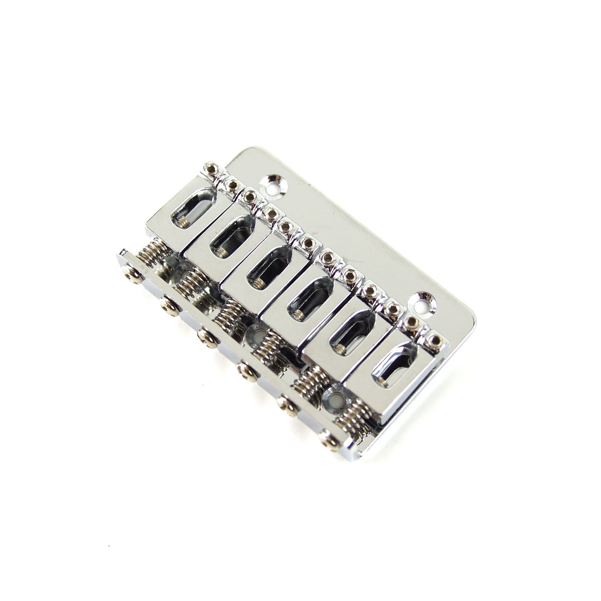 65mm Chrome Hardtail Bridge with 6-Saddles for Small Non-Tremolo Electric Guitar - Perfect for Rock, Blues & Studio Recording