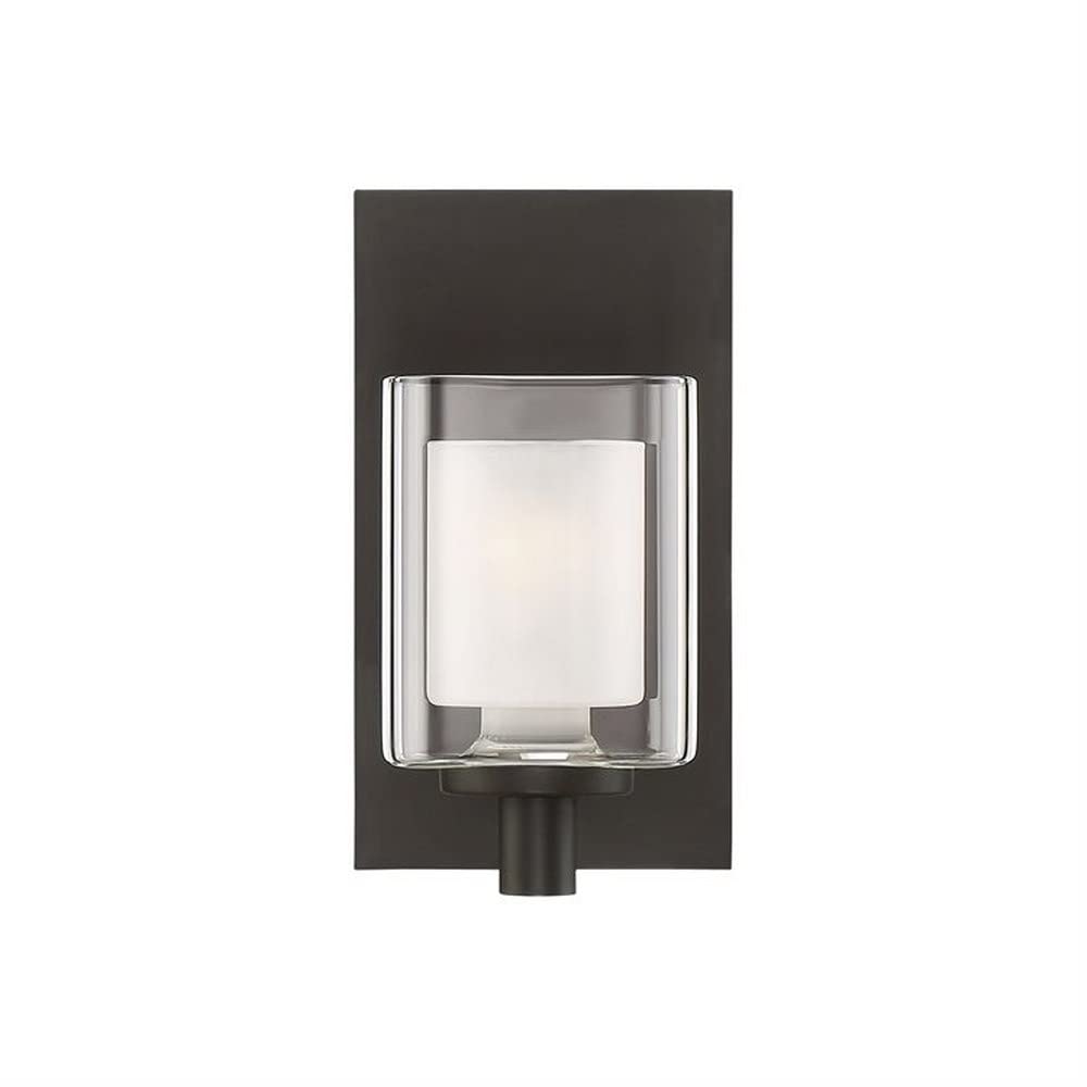1 Light Transitional Vanity Light Fixture - Western Bronze Finish Wall Sconce for Bathroom & Bedroom Lighting (Model 71-Bel-2539219) - Perfect for Modern Home Decor & Vanity Mirror Illumination