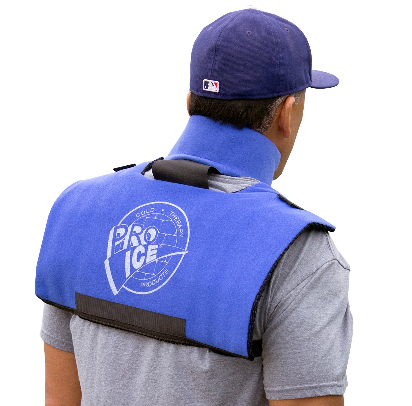 Pro Ice Scapula & Cervical Cold Therapy Wrap with Removable Ice Packs - Adjustable Shoulder & Neck Ice Wrap for Muscle & Joint Pain Relief - Includes 1 Wrap & 4 Gel Ice Inserts - Perfect for Post-Workout Recovery, Injury Rehabilitation & Chronic Pain Management