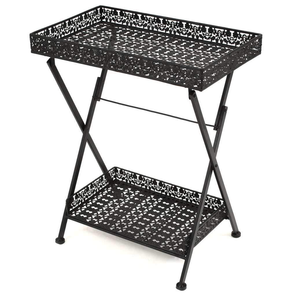 vidaXL Vintage Style Folding Tea Table - 22.8