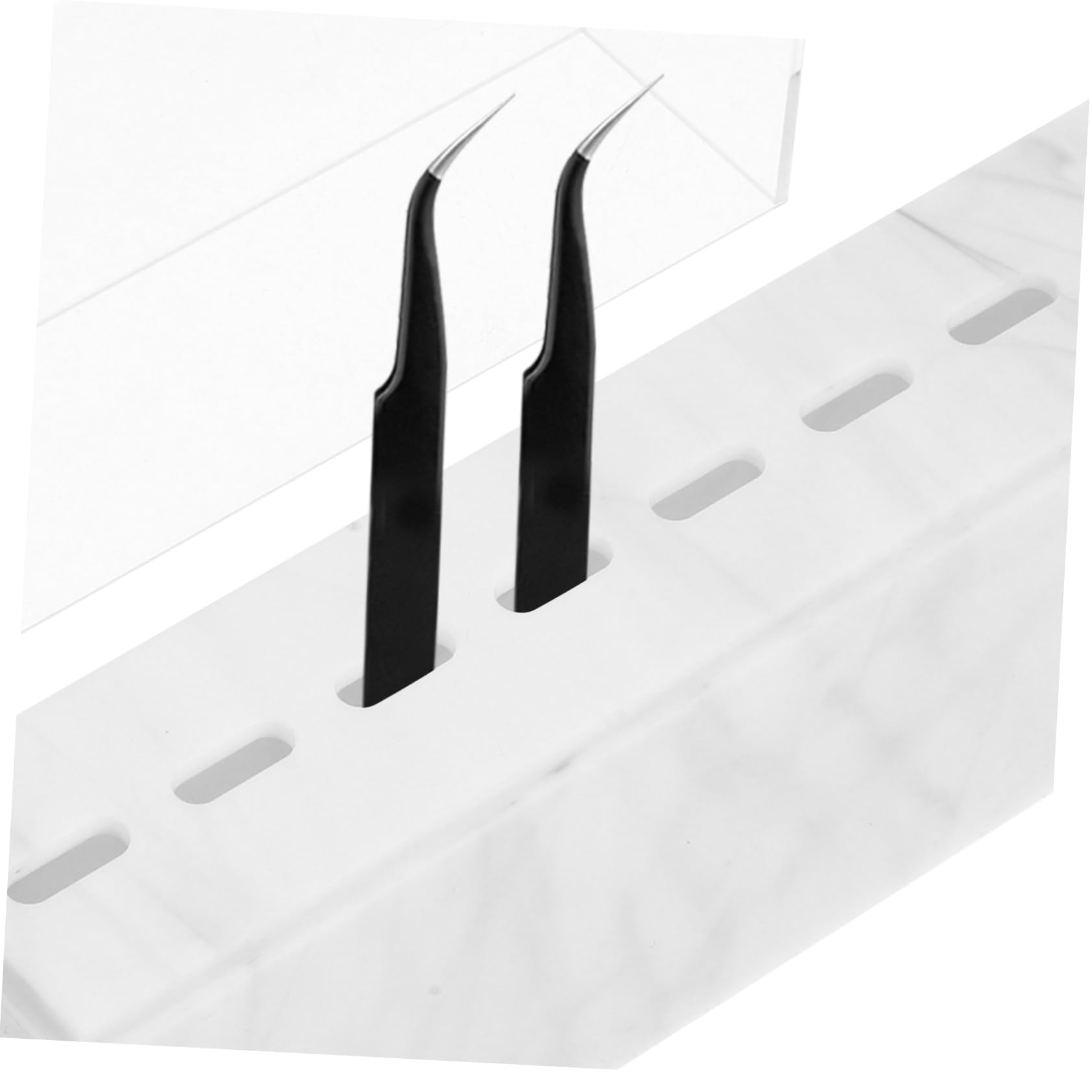 Professional Acrylic Salon Shear Holder - 8-Pocket Makeup Tweezers Organizer for Eyebrow Tweezers, Nail Art Tools & Lash Tweezers | Beauty Salon Storage Solution for Women | Perfect for Nail Schools, Home Salons & Professional Makeup Artists
