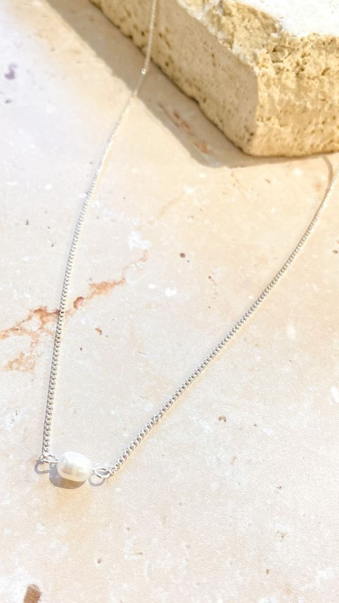 Elegant Kimmy Silver Pearl Necklace for Women - Perfect for Weddings, Parties & Everyday Wear