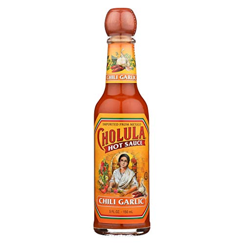 Cholula Hot Chili Garlic Sauce - 5 Oz (Pack of 12) | Spicy Mexican Hot Sauce for Tacos, Wings, Pizza & More