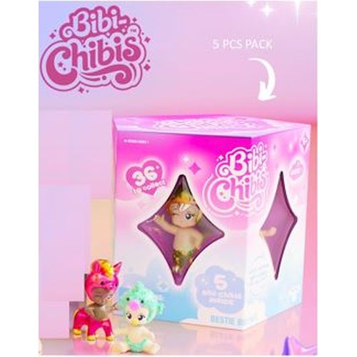 Bibi Chibis 5 Pack Miniature Collectible Figures - Cute Anime Style PVC Statues for Display, Gifts & Home Decor