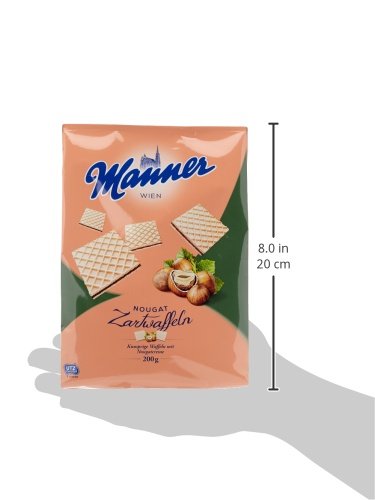 Manner Zartwaffeln Nougat Wafers - 200g Pack | Delicious Austrian Chocolate Wafer Snacks | Perfect for Gifts, Parties & Coffee Time
