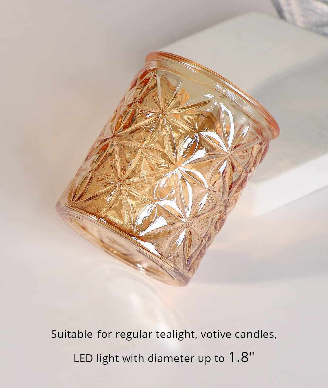 12-Pack Gold Votive Candle Holders - Elegant Tea Light Holders for Wedding Centerpieces, Bridal Showers & Home Decor | Perfect for Birthday Parties, Holiday Celebrations & Romantic Dinner Table Settings