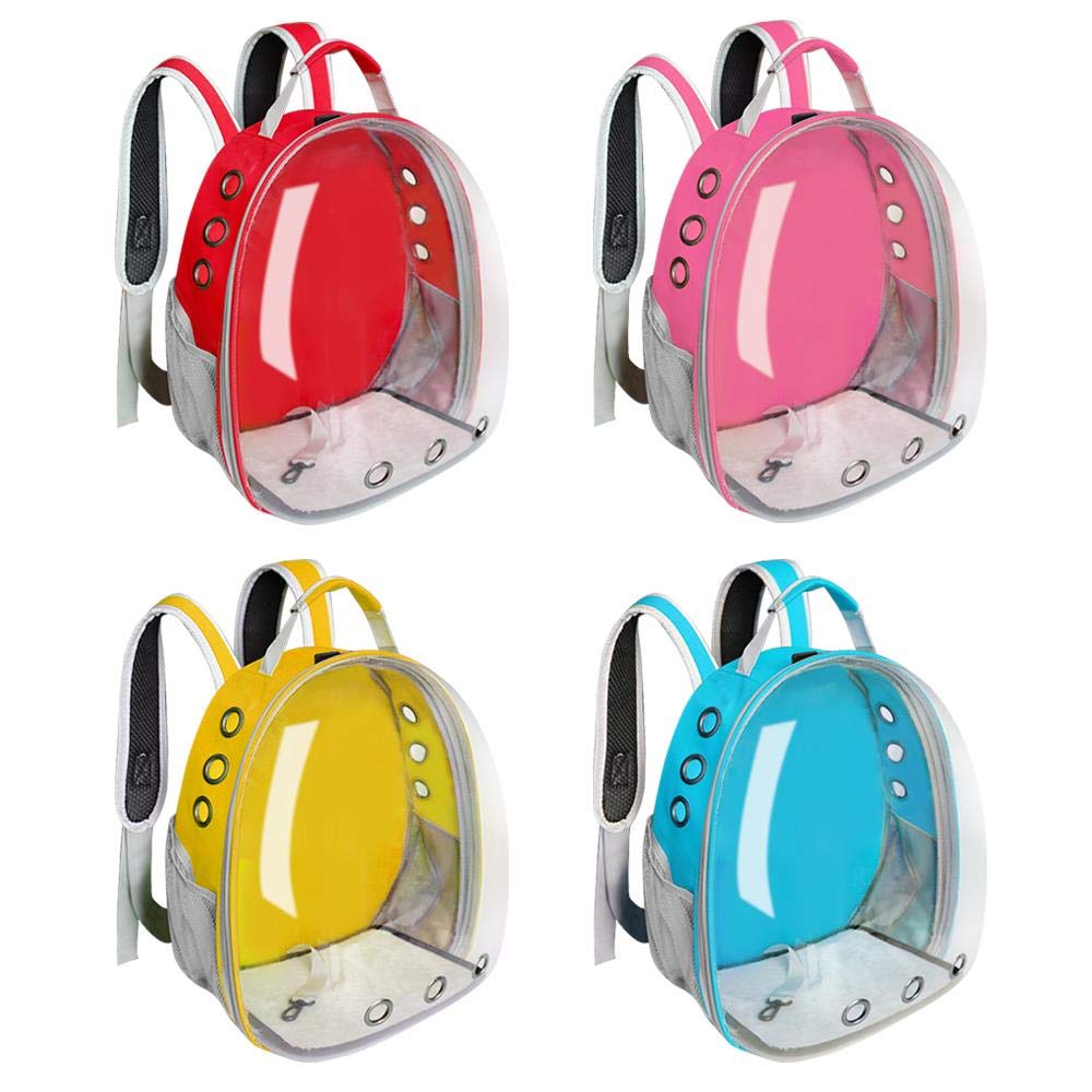 Breathable Transparent Pet Carrier Backpack - Space Capsule Design for Cats & Small Dogs - Portable Travel Handbag for Outdoor Adventures, Hiking & Airplane Trips (Blue)