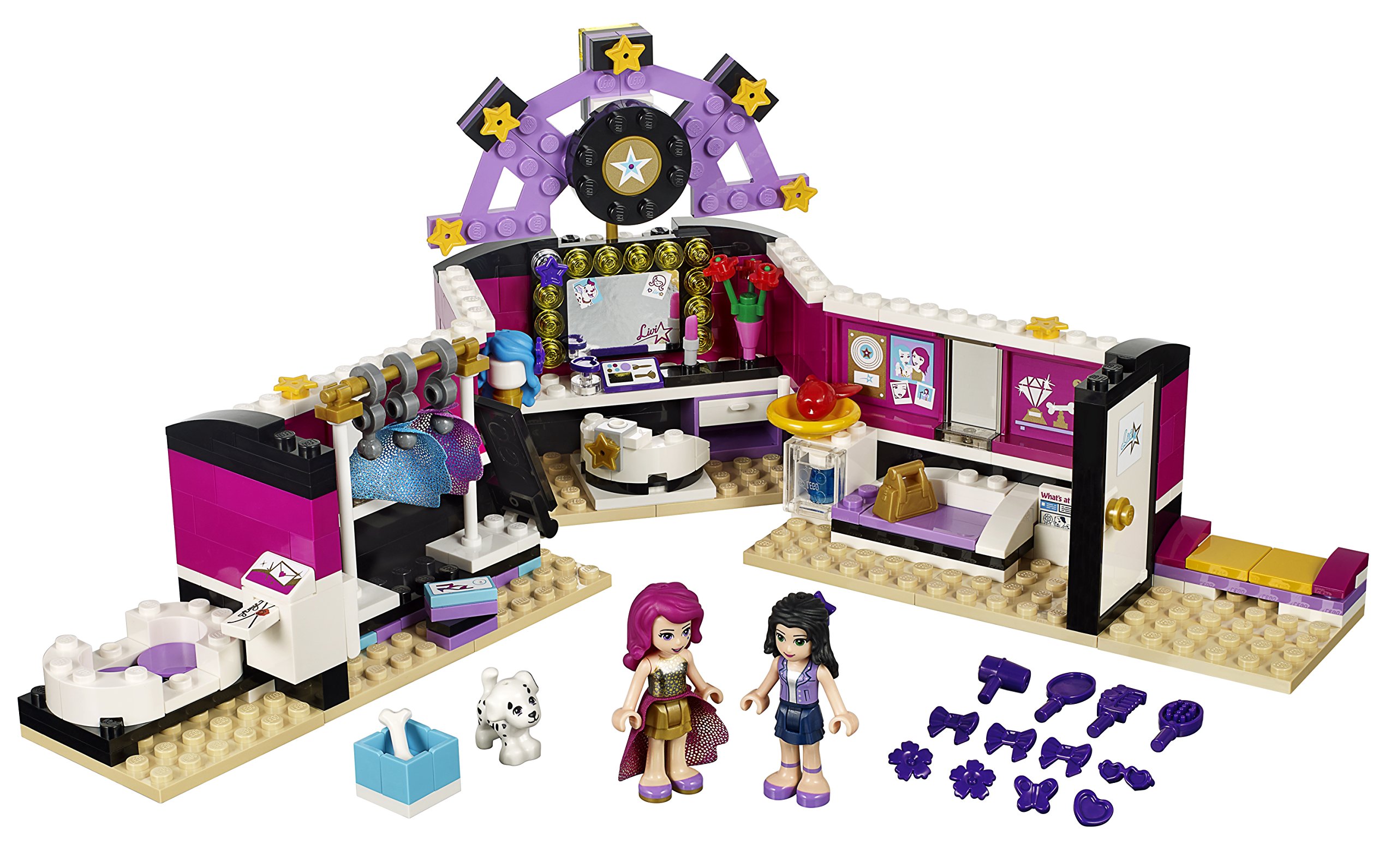 LEGO Friends 41104 Pop Star Dressing Room Building Kit - Creative Toy for Girls Ages 6-12 | Perfect for Pretend Play, Birthday Gifts & Collectors | Build Your Own Music Star Dressing Room