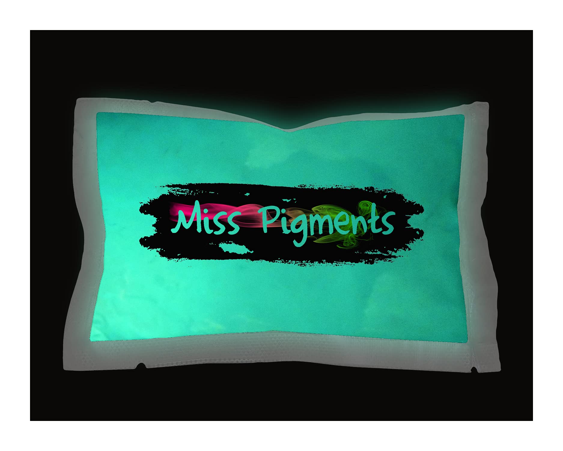 Miss Pigments Glow in The Dark Powder - Non-Toxic Mica Pigment for Epoxy Resin, Candle Making, Nail Polish - Mystic Ocean Blue (17.6 oz) - Perfect for DIY Crafts, Nighttime Decor & Creative Projects