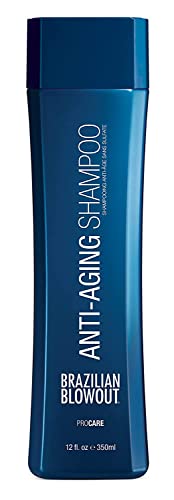 Brazilian Blowout Anti-Aging Shampoo 350ml - Keratin & Collagen Infused for Smooth, Youthful Hair - Salon Quality Treatment for Frizz Control & Shine - Perfect for Damaged, Dry or Color-Treated Hair at Home or Salon Use