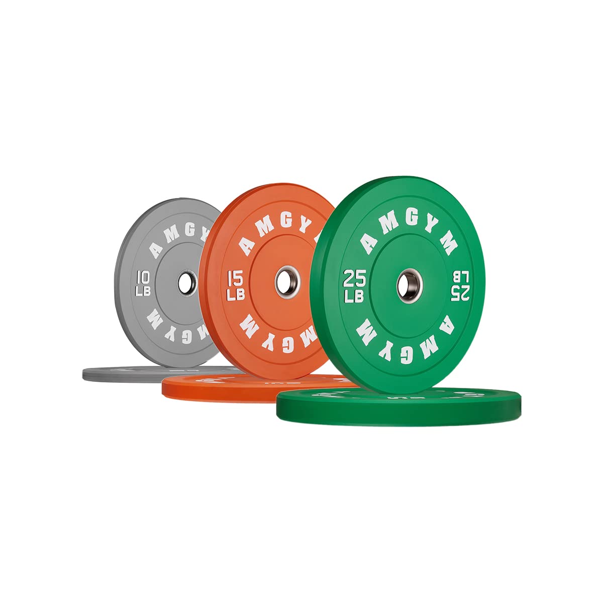 Olympic Rubber Bumper Plates Set - 2 Inch Steel Insert Weight Plates for CrossFit, Powerlifting & Strength Training - Durable Colored Bumper Weights for Home & Commercial Gym Use (Single/Pair Options)