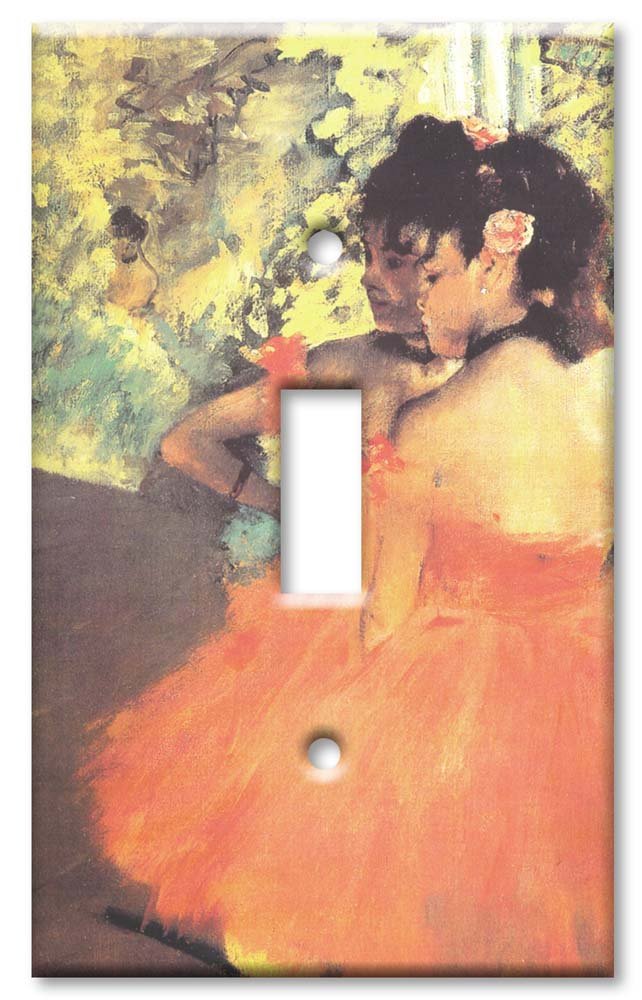 Degas Ballerina in Rosa Art Switch Plate - Single Toggle Light Cover - Vintage French Impressionist Home Decor for Living Room & Bedroom