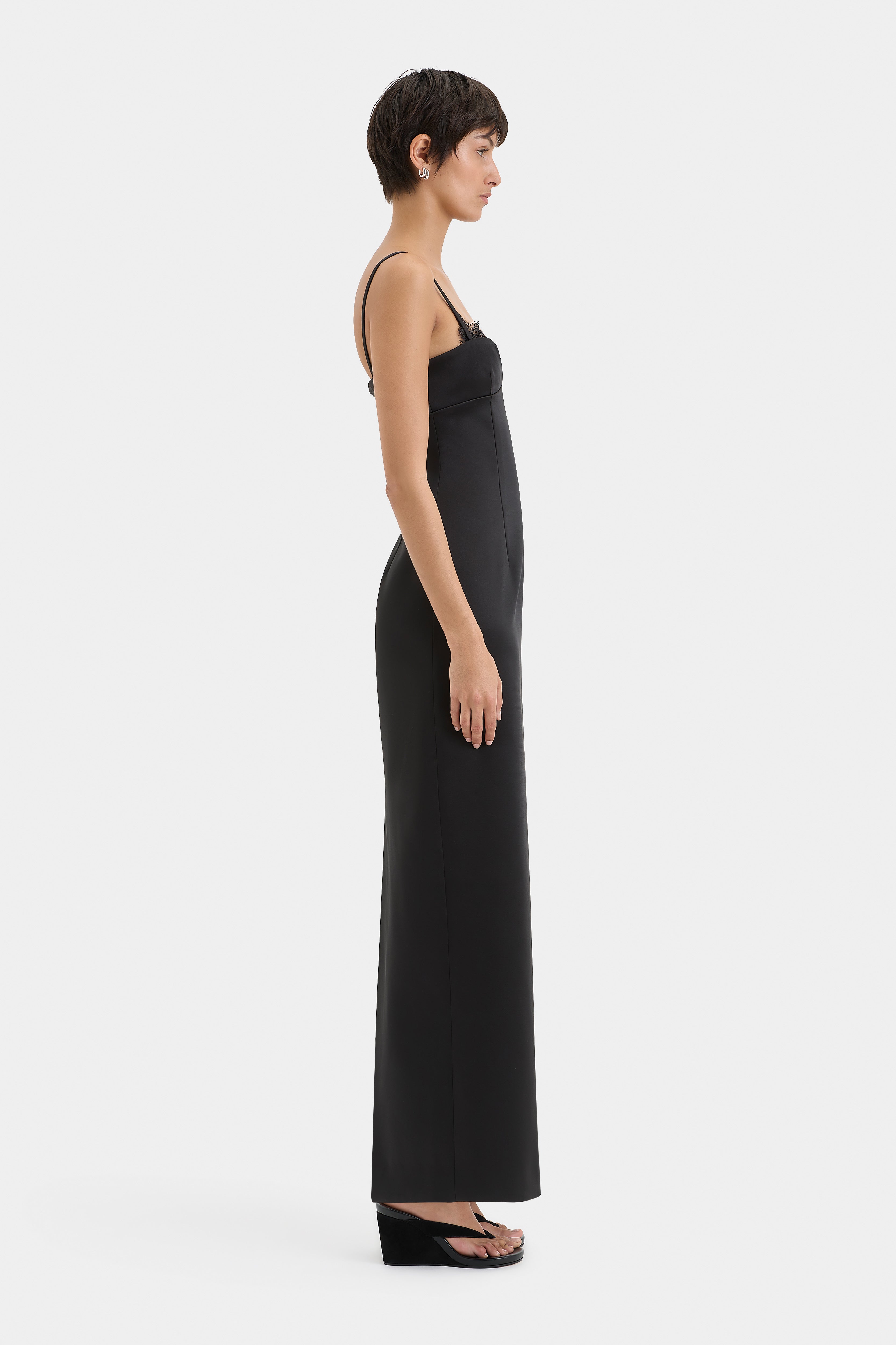 Elegant Poppy Column Gown - Flowy A-Line Formal Dress for Weddings, Prom & Evening Events | Plus Size Options Available