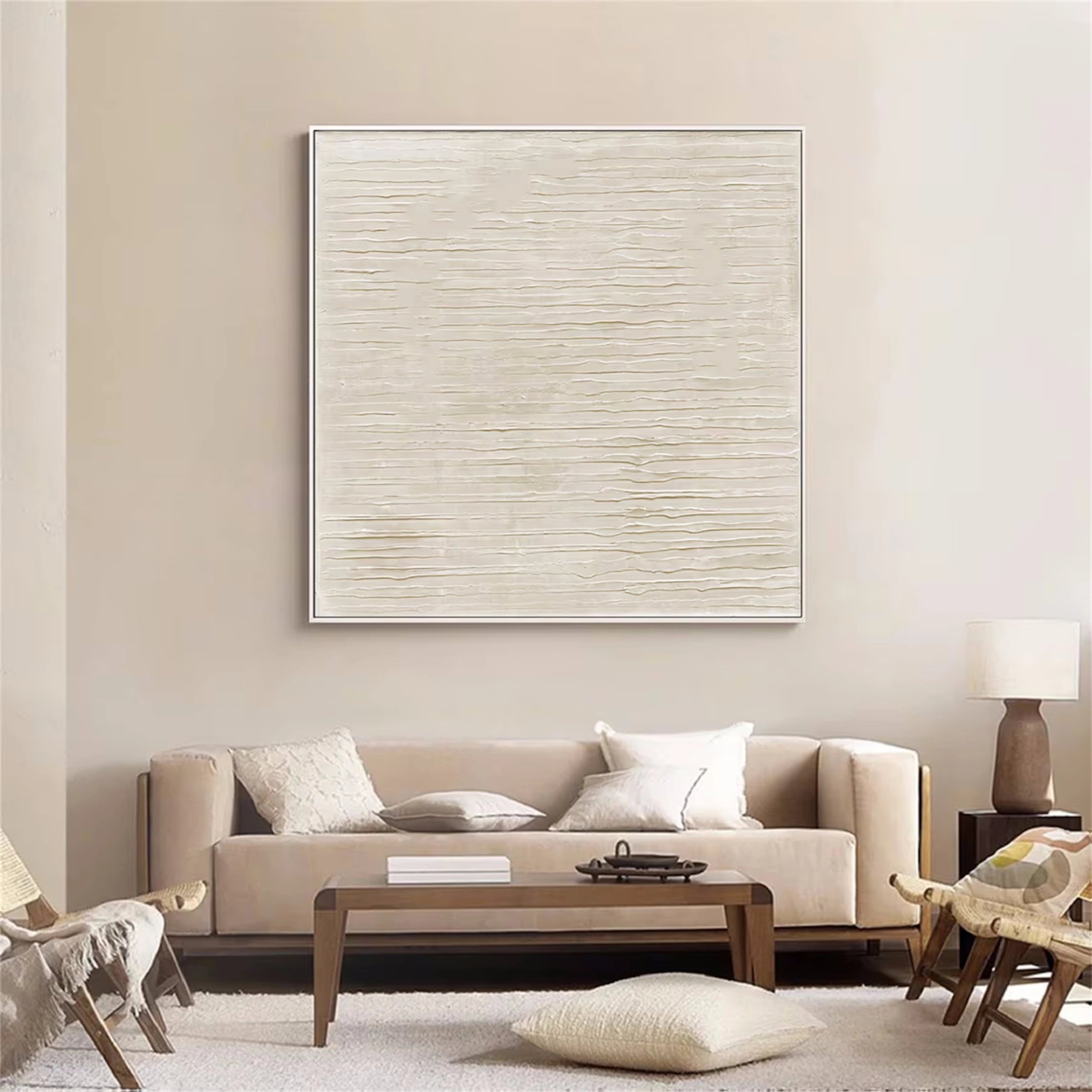 Beige & Brown Abstract Wall Art Print #BB075 - Modern Home Decor for Living Room, Bedroom & Office