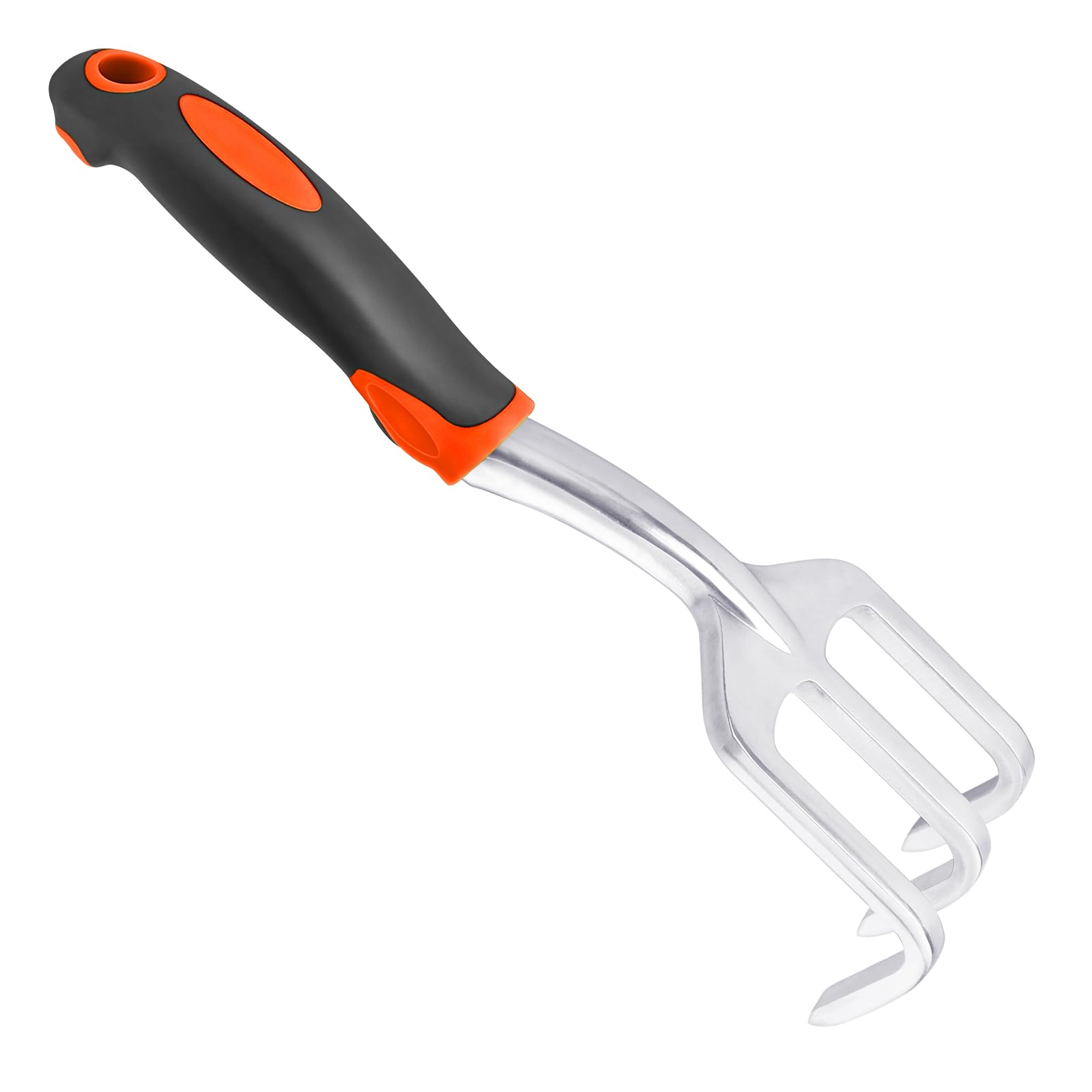 Heavy Duty Hand Rake Garden Tool - Ergonomic Handle Cultivator for Weeding, Loosening Soil & Gardening | Perfect for Small Gardens, Flower Beds & Vegetable Patches