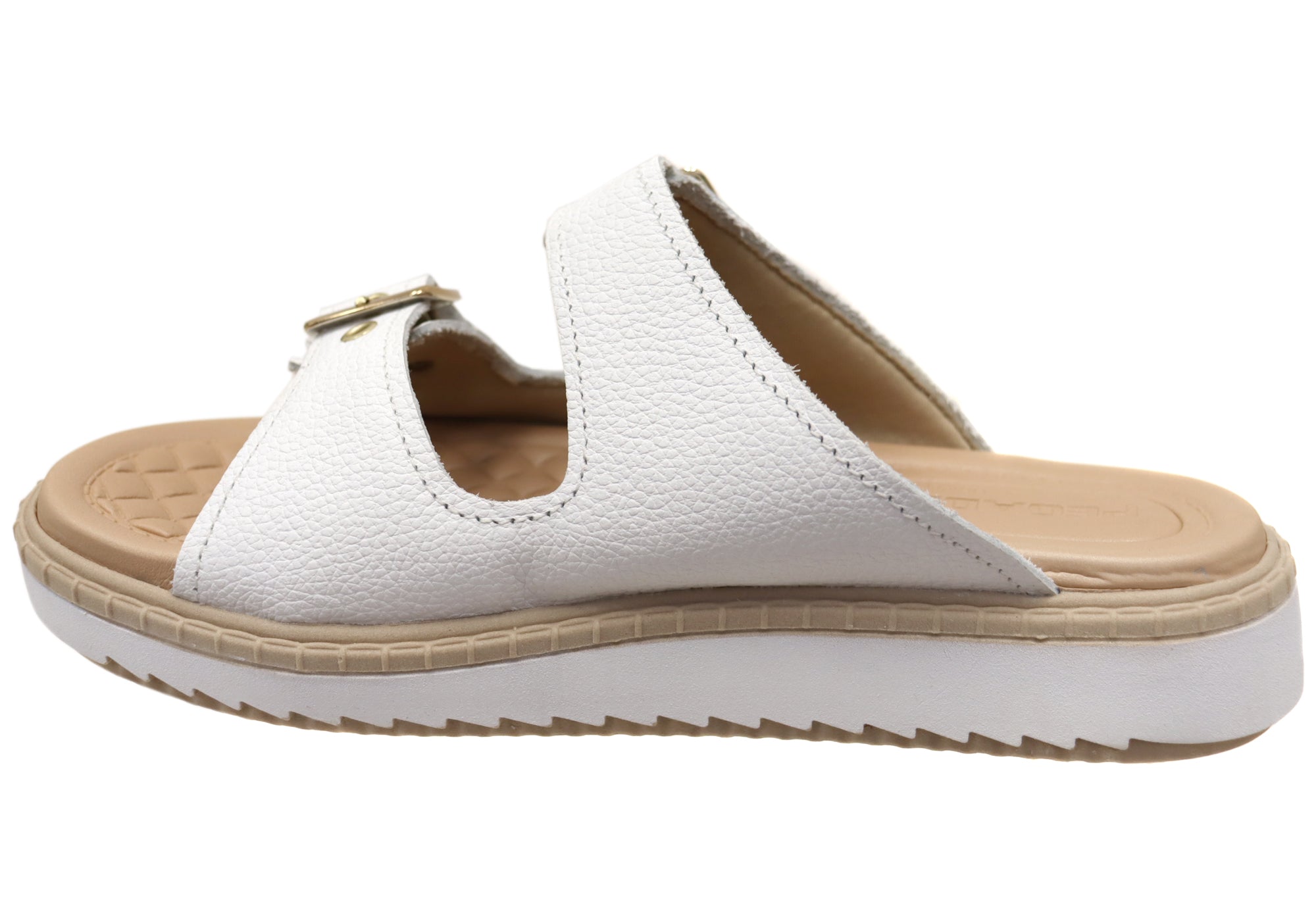 Pegada Arlineda Women's Comfortable Brazilian Leather Slides Sandals - Soft & Supportive Flip Flops for Beach, Pool, and Casual Wear