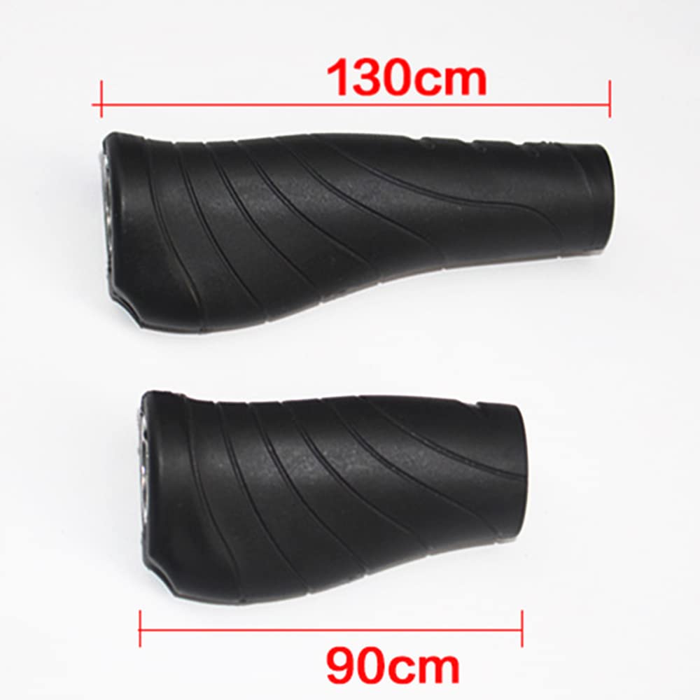 1 Pair TPR Rubber Bicycle Grips - Non-Slip Mountain Bike Handlebar Grips for MTB & Road Bikes - Comfortable Gear Shift Grips Cover for Cycling, Commuting & Outdoor Riding