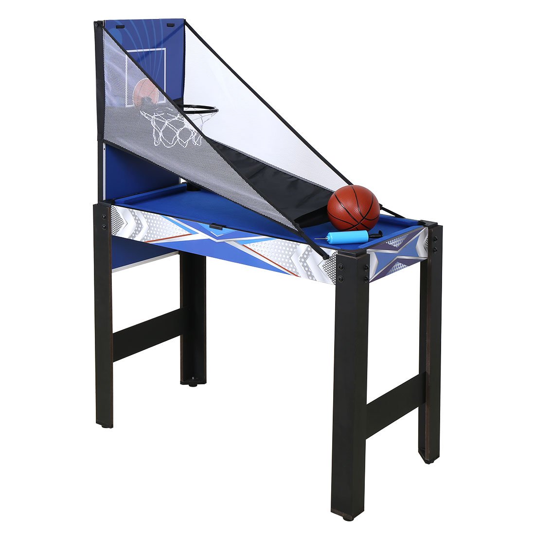 HLC 3ft 5-in-1 Multi Game Table Set - Foldable Pool, Hockey, Ping Pong, Basketball & Archery Combo for Indoor & Outdoor Family Fun
