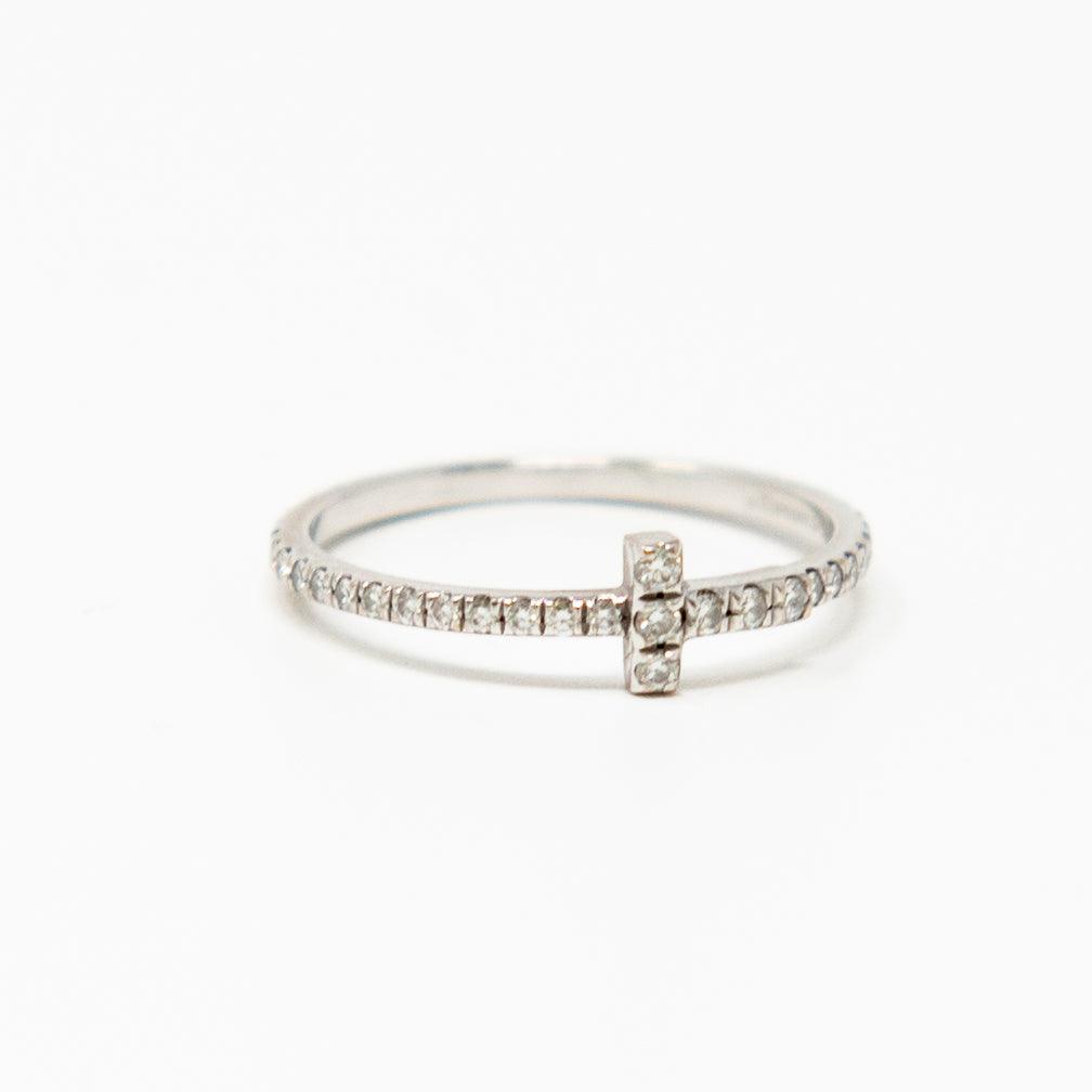Tiffany & Co. Diamond Wire Band Ring - 18K Gold/Platinum Wedding Engagement Ring for Women - Perfect for Anniversaries, Proposals & Special Occasions