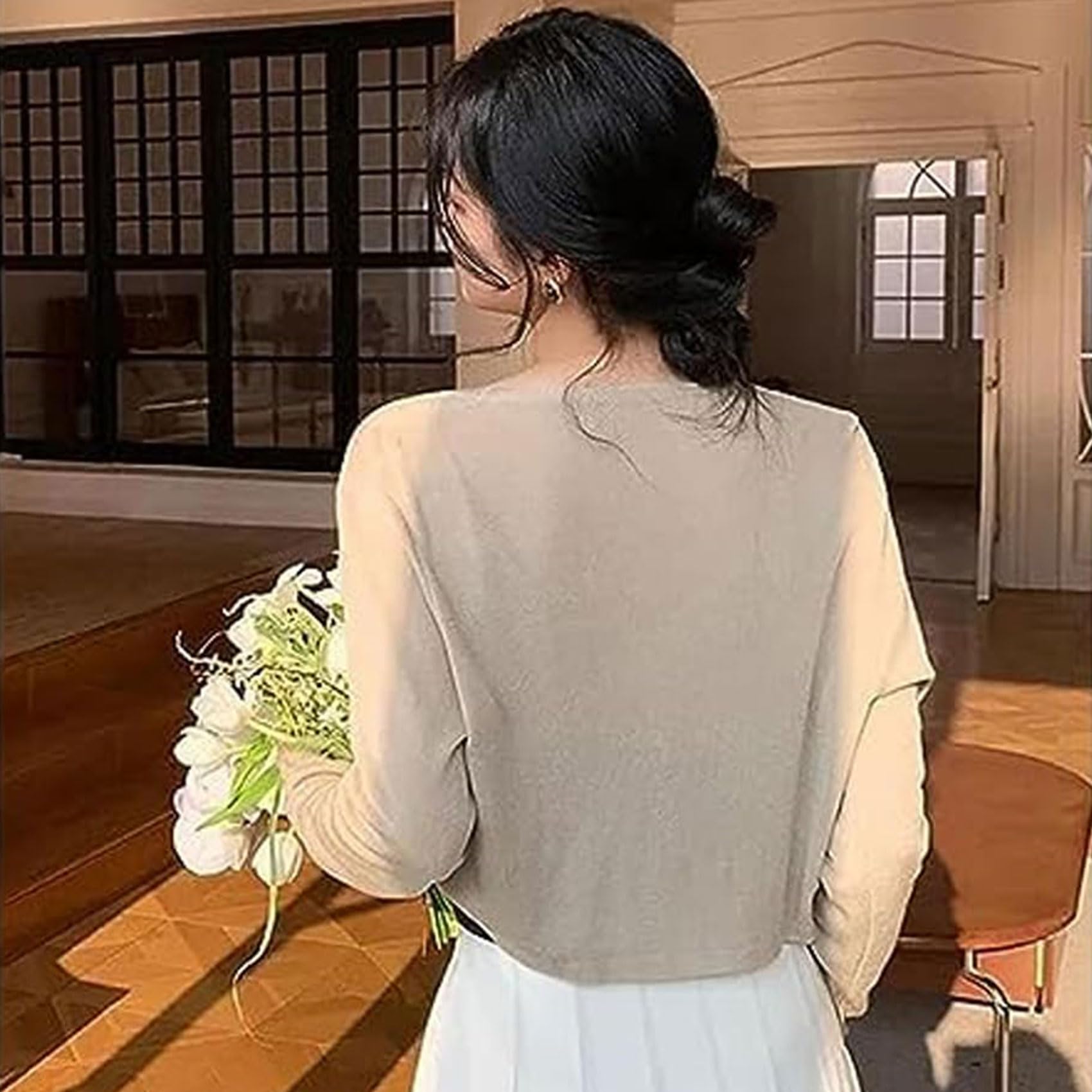Women's Lightweight Ice Silk Knit Cardigan - Soft & Breathable Summer Cover-Up for Casual Outings & Beach Wear