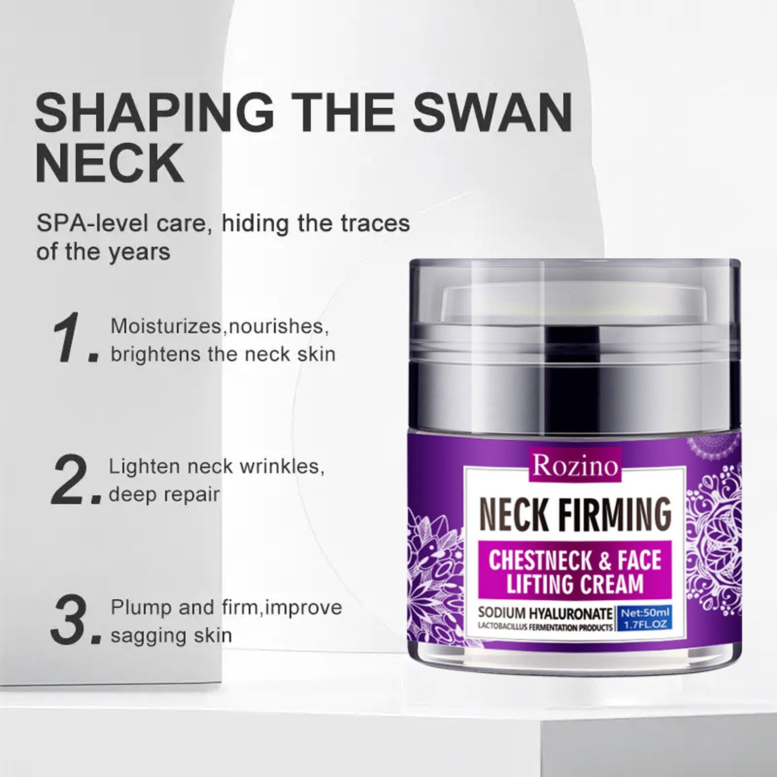 Premium Collagen Face & Neck Tightening Cream - Anti-Wrinkle Firming Moisturizer for Double Chin & Sagging Skin | Lifting & Repairing Treatment for Youthful Glow | Perfect for Daily Skincare Routine & Nighttime Anti-Aging Care