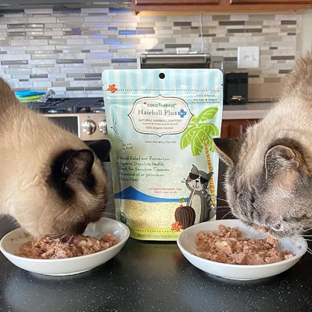 Organic Coconut Hairball Management Supplement for Cats - Hairball Plus | Reduces Shedding & Digestive Support | Perfect for Long-Haired & Indoor Cats