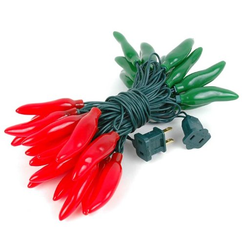 11FT Chili Pepper String Lights - 35 LED Connectable Mini Lights for Indoor & Outdoor Decor (Red/Green) - Perfect for Christmas, Patio, Garden, and Party Lighting