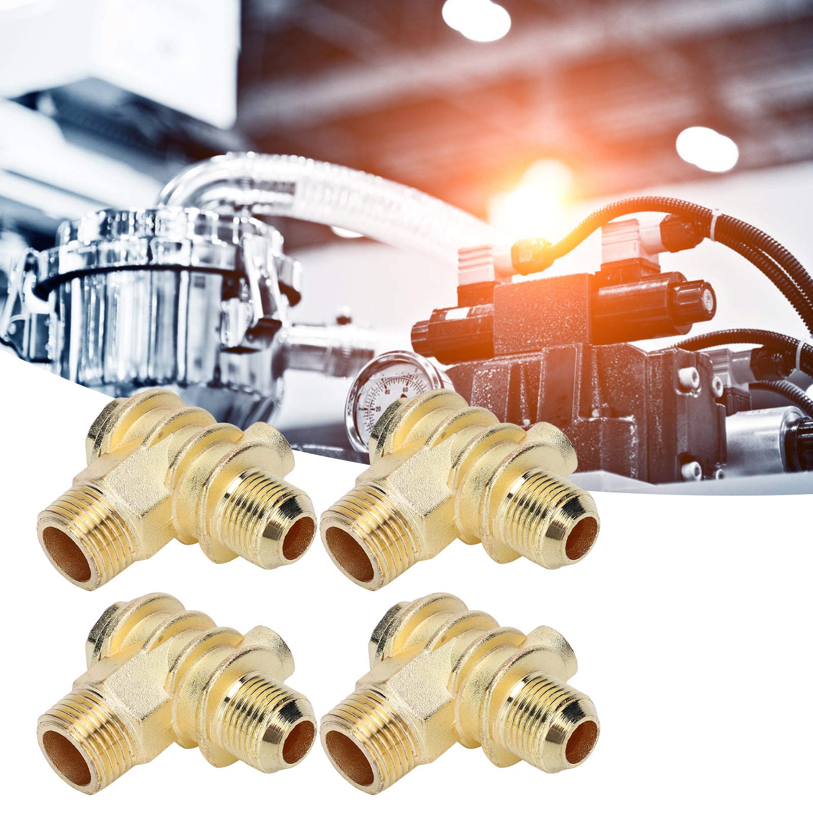 Male Threaded Tube Air Compressor Check Valve - Durable & Stable Pneumatic Fitting for Professional & General Purpose Use | Perfect for Industrial Air Tools, HVAC Systems & Pneumatic Equipment