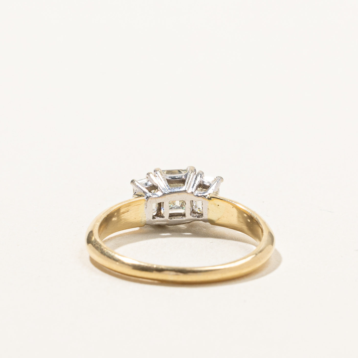 1.03ctw Three Stone Emerald Cut Diamond Engagement Ring for Women - Size 6.75 | Perfect Proposal Gift, Anniversary Jewelry & Wedding Band for Brides