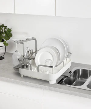 Stainless Steel Holster Dish Rack - Space Saving Kitchen Organizer for Plates, Bowls & Utensils - Perfect for Small Apartments, RVs & Compact Kitchens