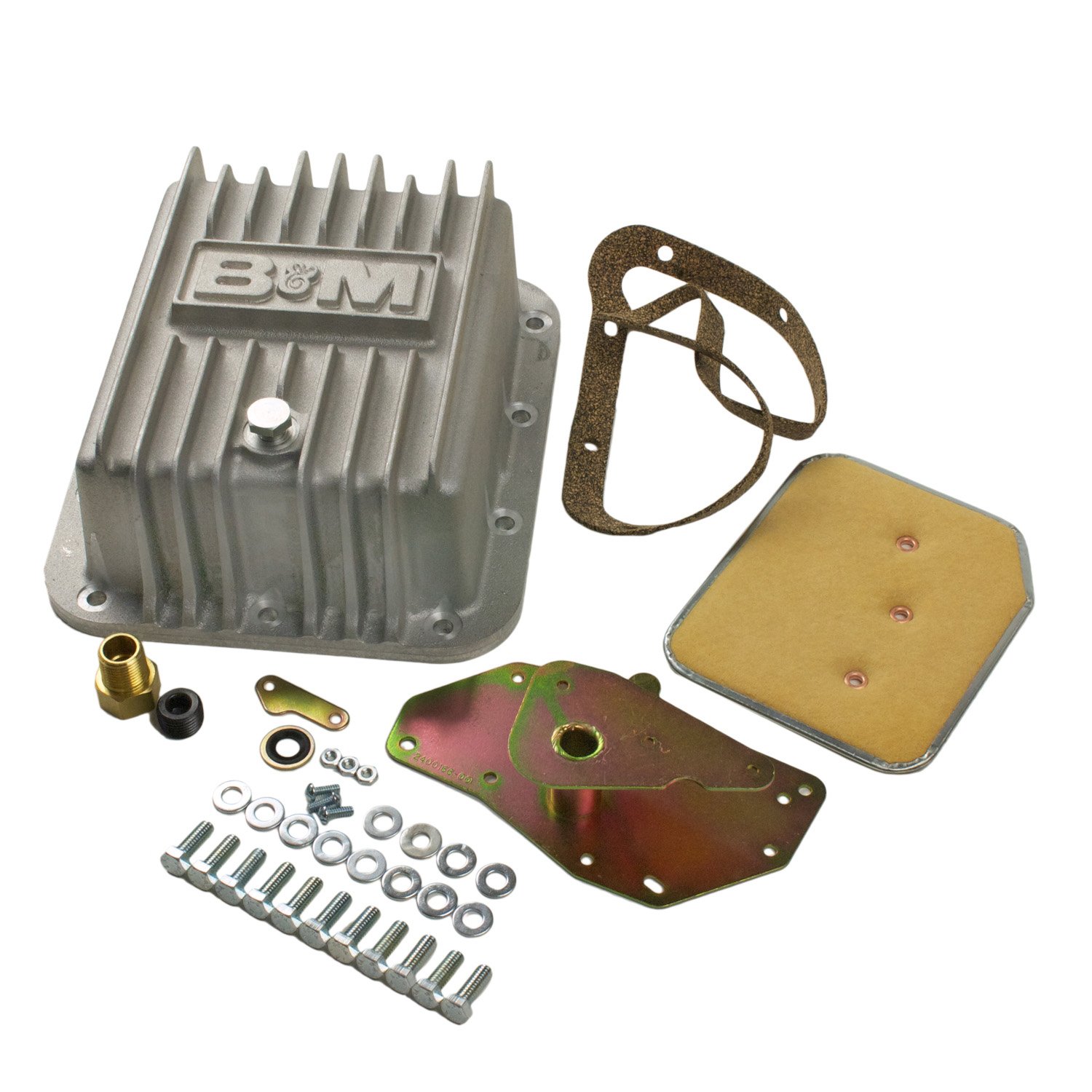 B&M 50281 Cast Aluminum Extra Deep Transmission Pan - Heavy Duty Replacement for Trucks & SUVs, Perfect for Off-Road & Towing Applications