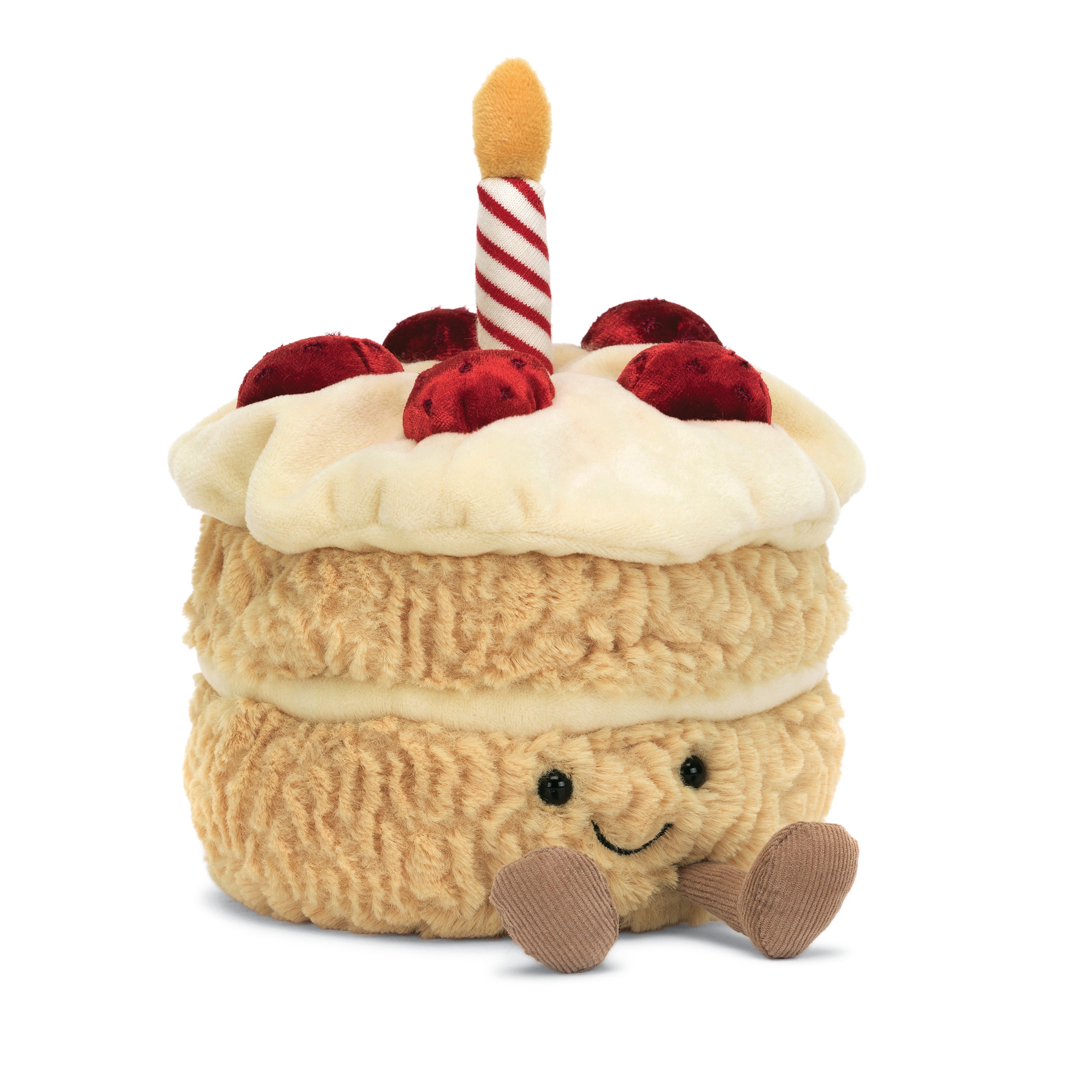 Amuseable Birthday Cake - Fun & Playful Cake Plush Toy for Kids & Adults - Perfect for Birthdays, Parties & Home Decor