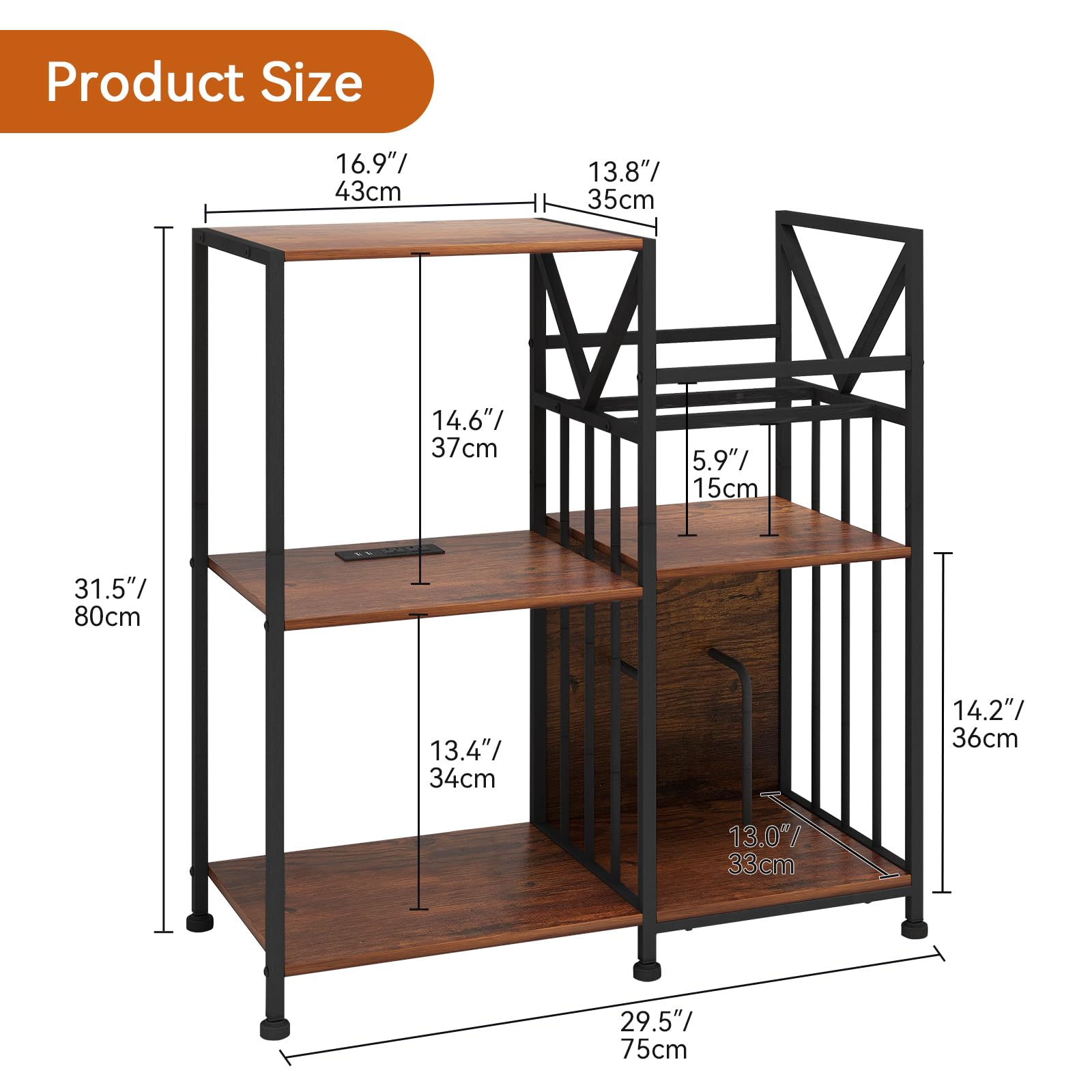 Adjustable 3-Tier Record Player Stand with LED Lighting & USB Charging Station - Holds 240 Vinyl Albums, Turntable Shelf with Speaker Space - Perfect for Living Room Music Setup & Vinyl Record Storage