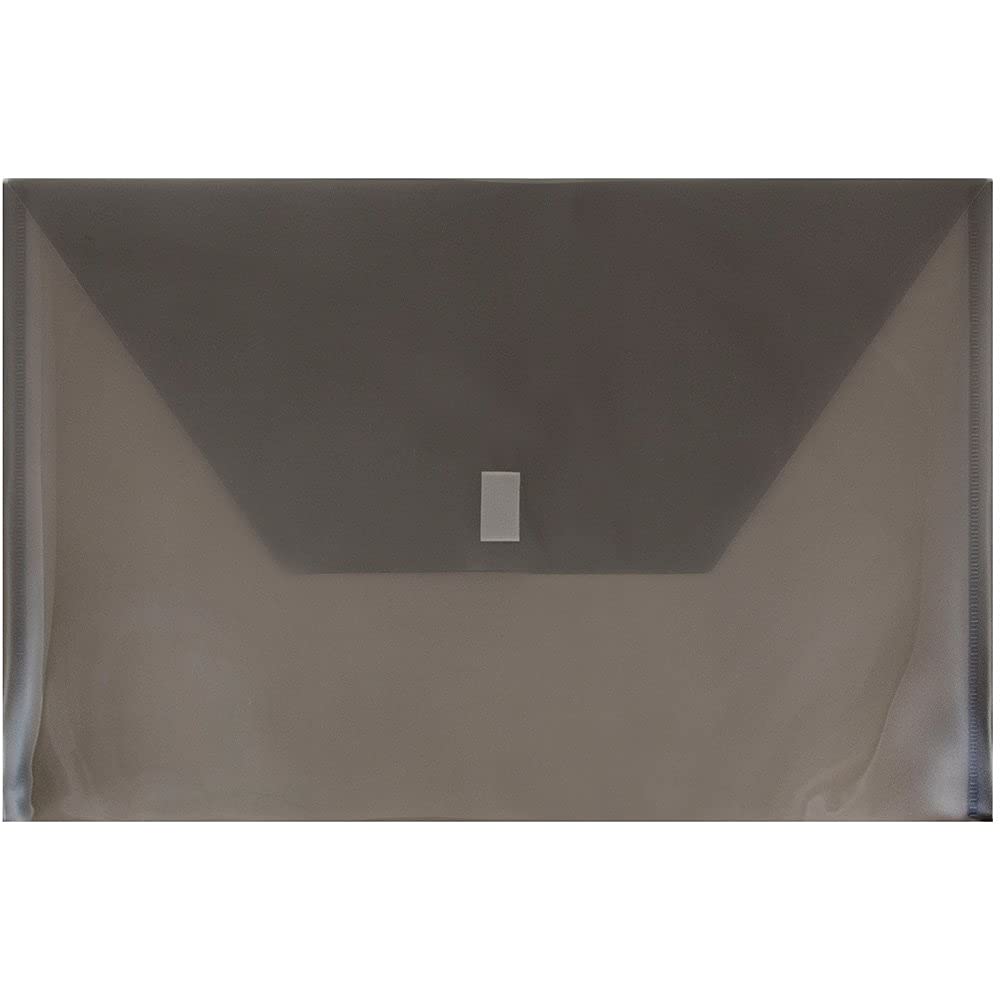 Plastic Envelopes with Hook & Loop Closure - Legal Size 9.75x14.5in - 12 Pack for Office & School Supplies